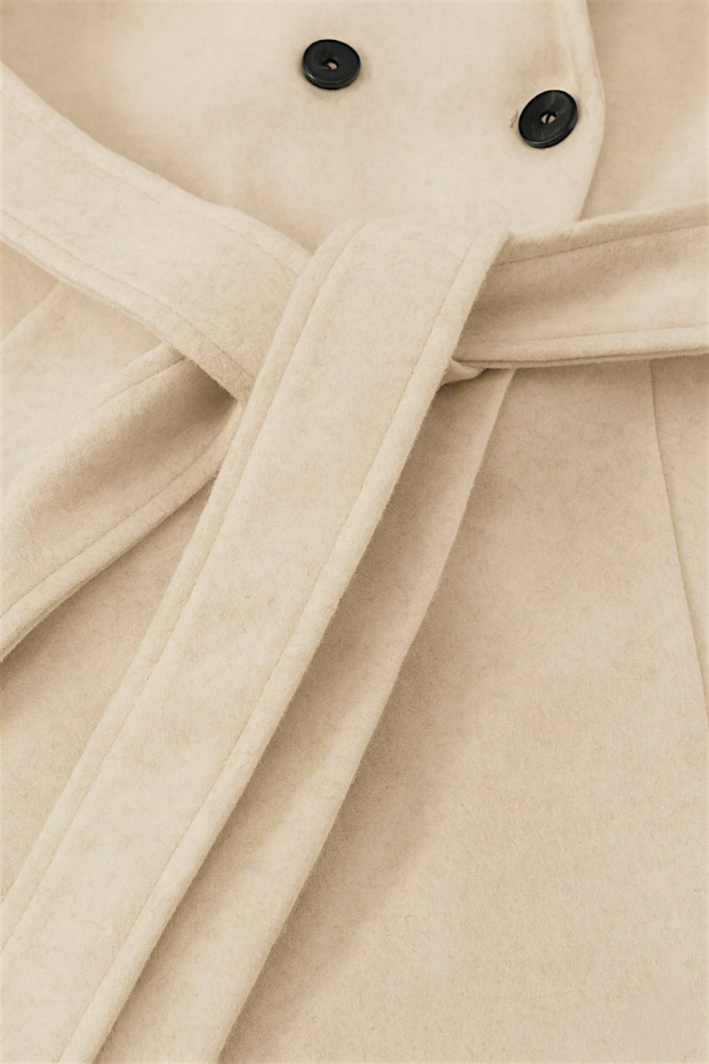 Stylish Long Khaki Hooded Coat