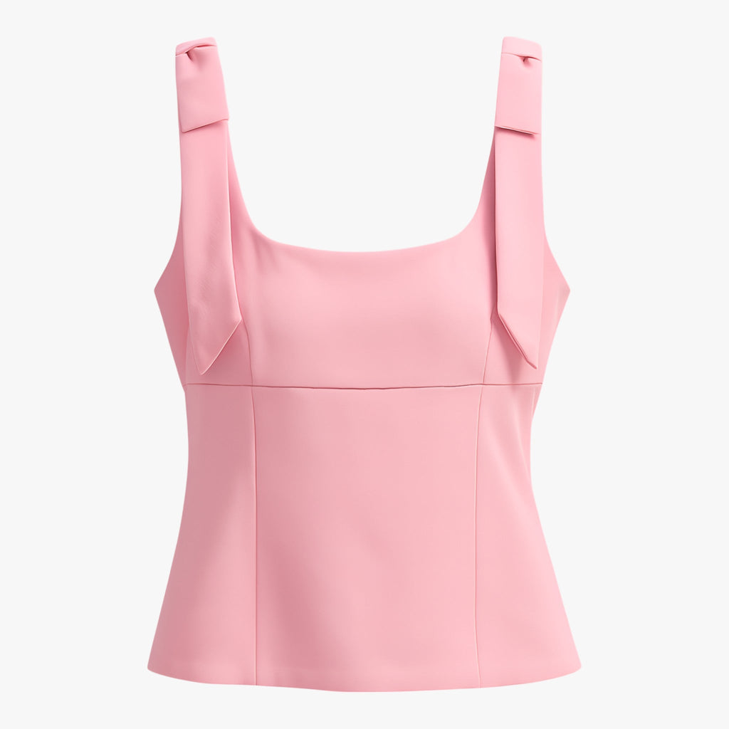 Amelie Women's Cami Top - Slim Bow in Pink