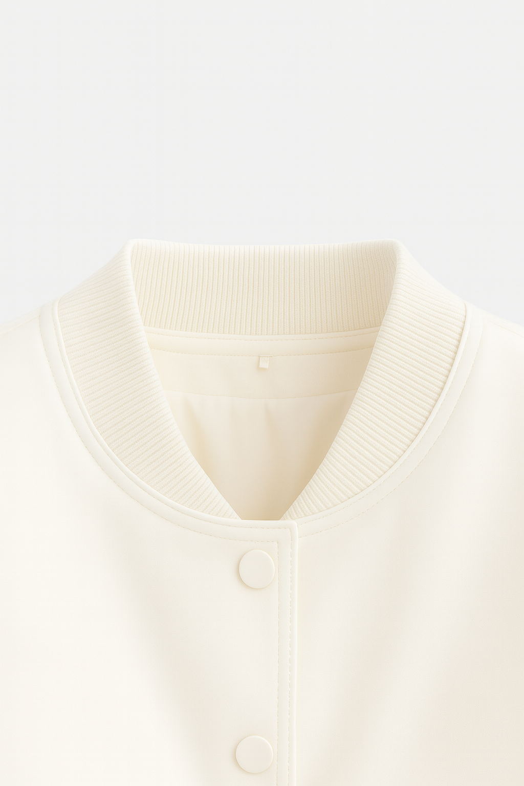 Women's Elegant Bomber Jacket - White