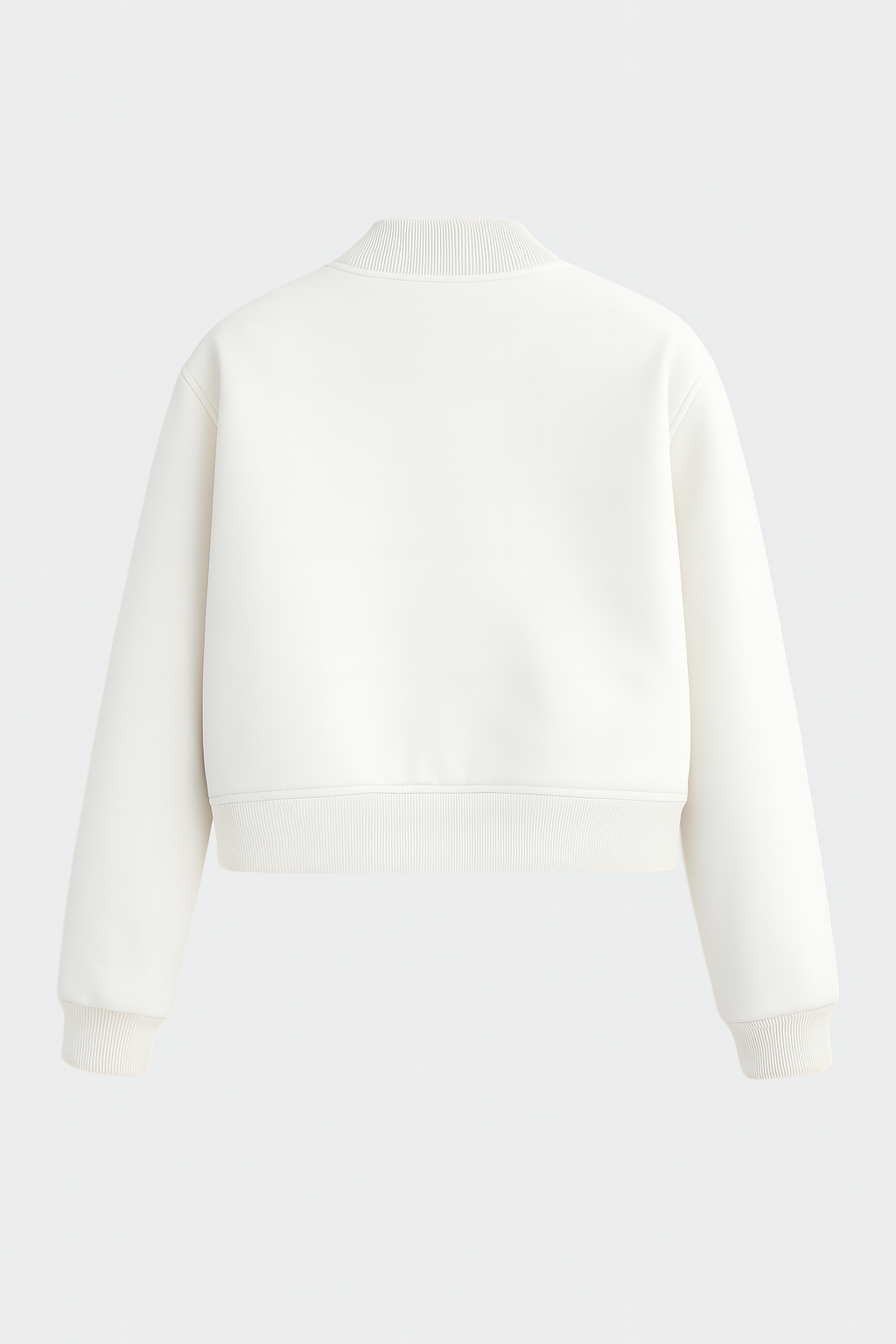 Women's Elegant Bomber Jacket - White