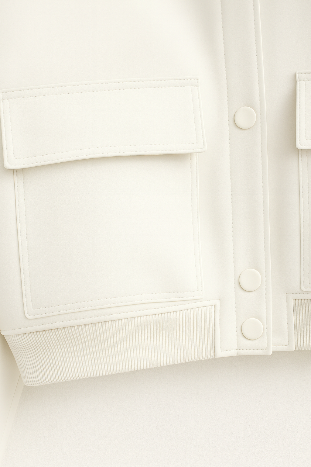 Women's Elegant Bomber Jacket - White