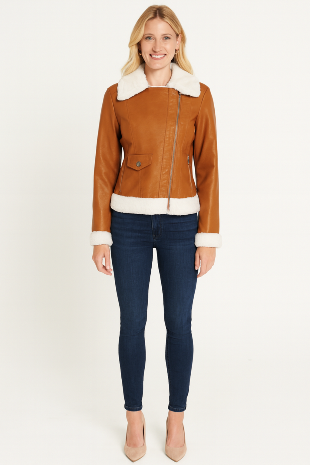 Women’s Asymmetrical Leather Jacket