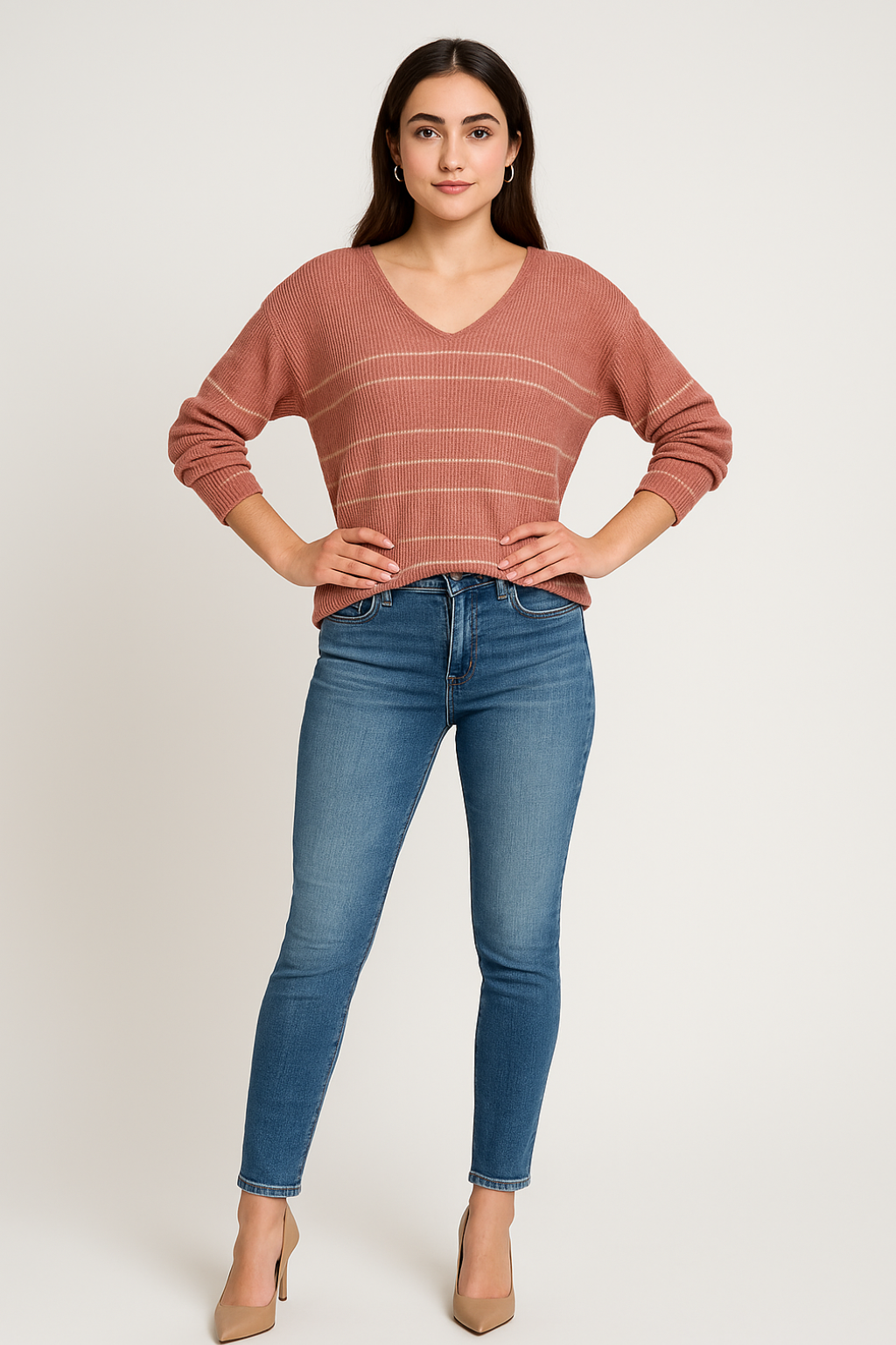 Women’s Comfortable Casual Striped Sweater