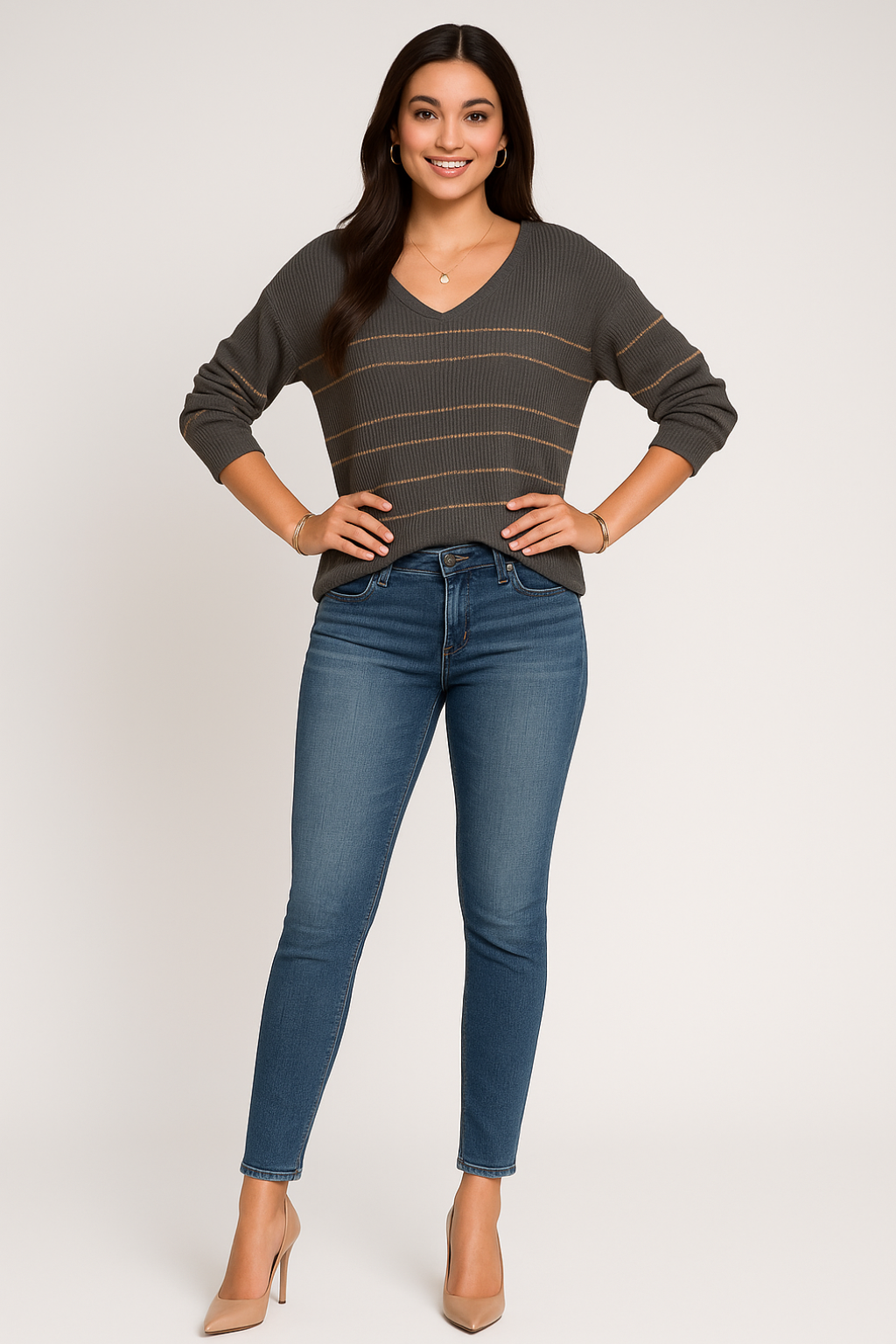 Women’s Comfortable Casual Striped Sweater