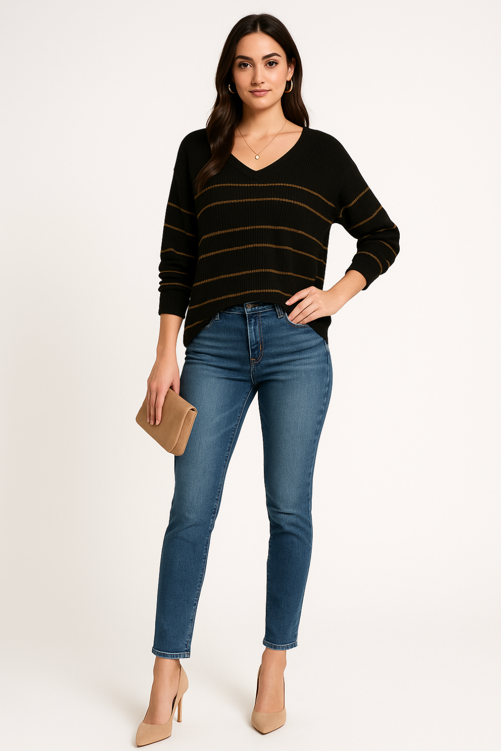 Women’s Comfortable Casual Striped Sweater