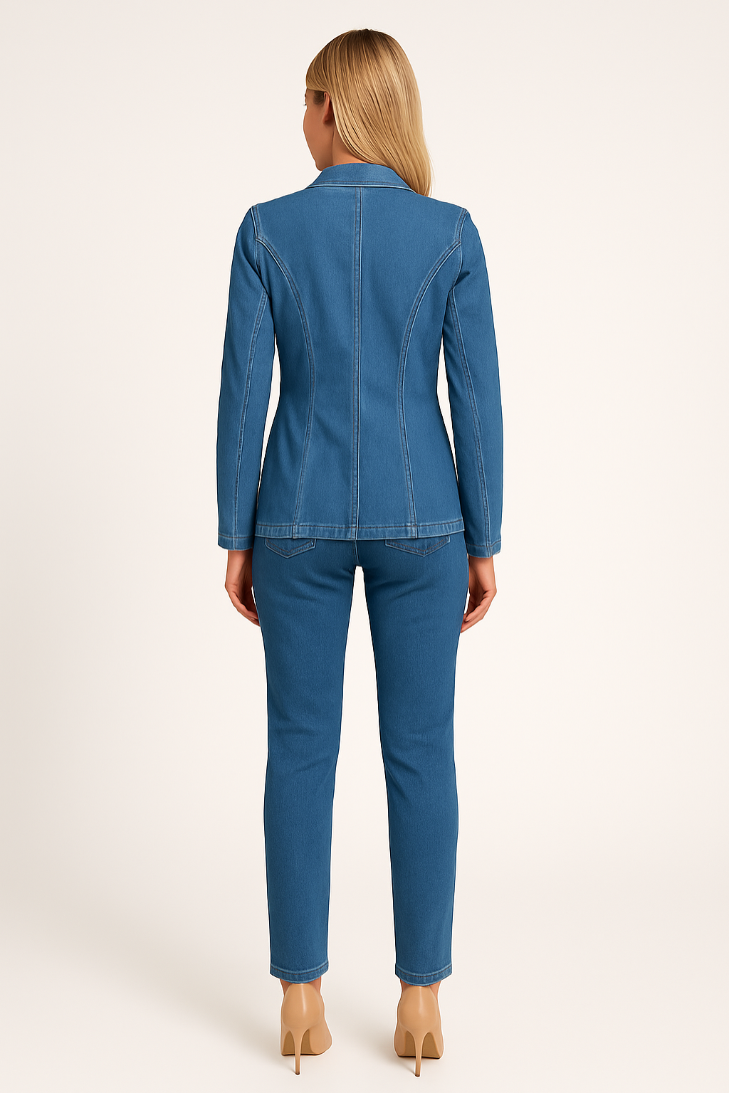 Women's Denim Blazer Jacket Classic