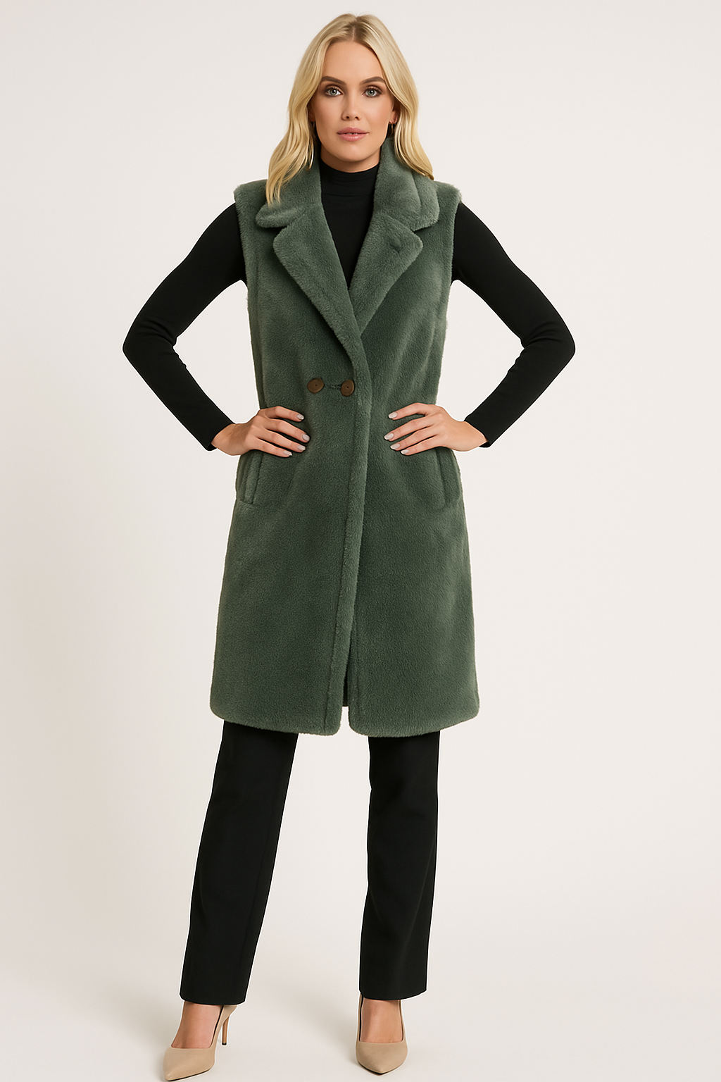 Women’s Shearling Sleeveless Jacket