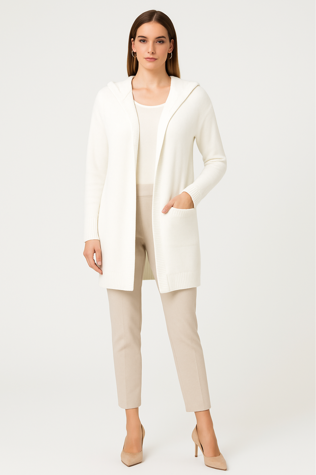 Women’s Knit Hoodie Sweater