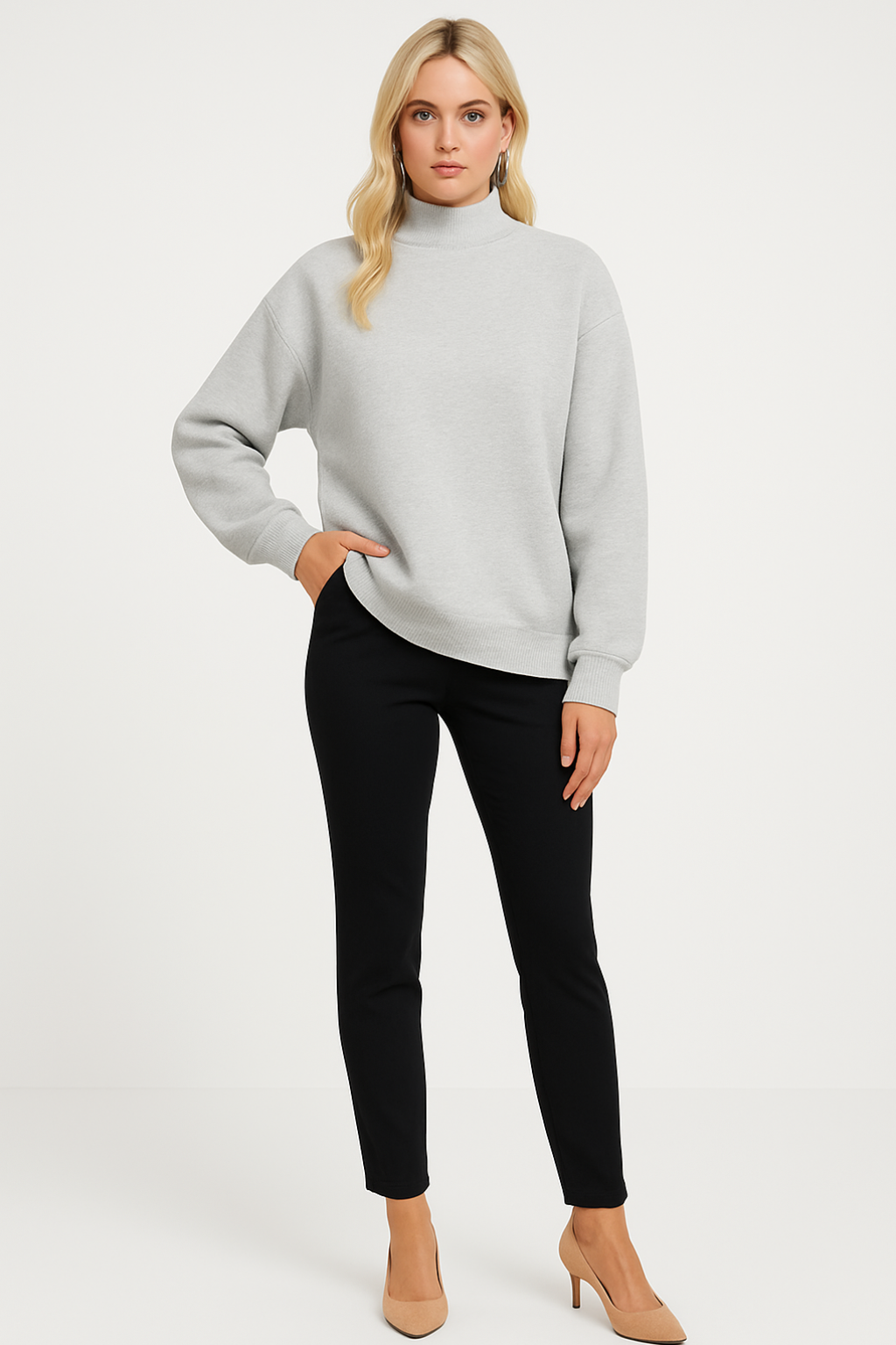 Women's Loose-Fit Long-Sleeve Sweater
