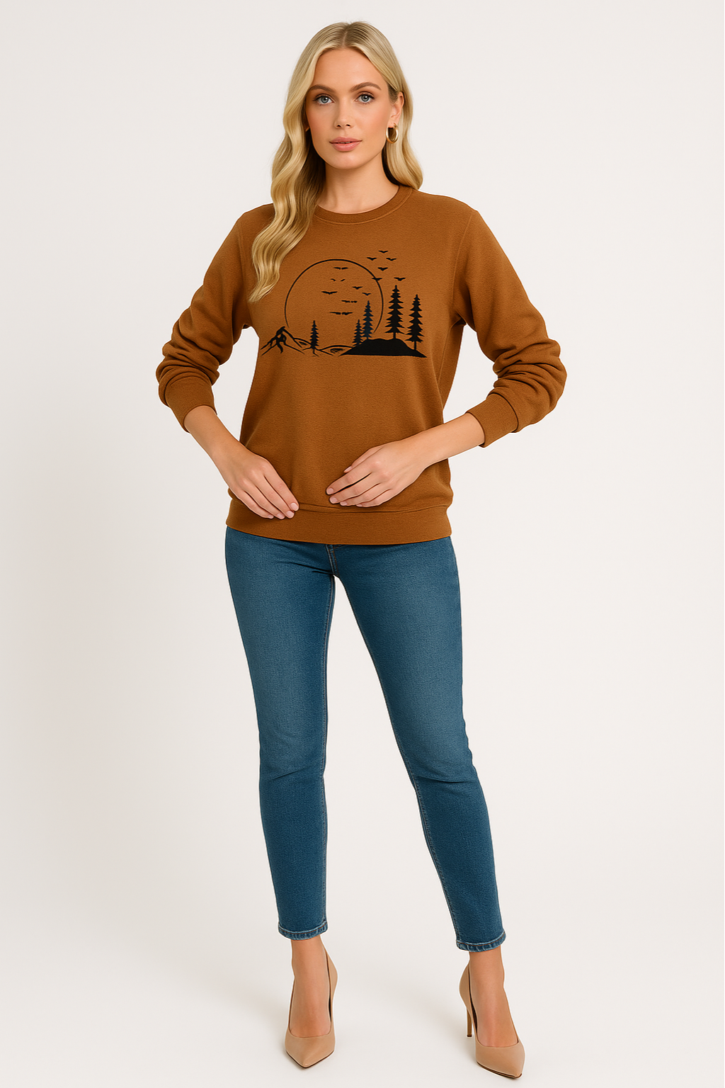 Women's Nature Graphic Pullover Sweatshirt