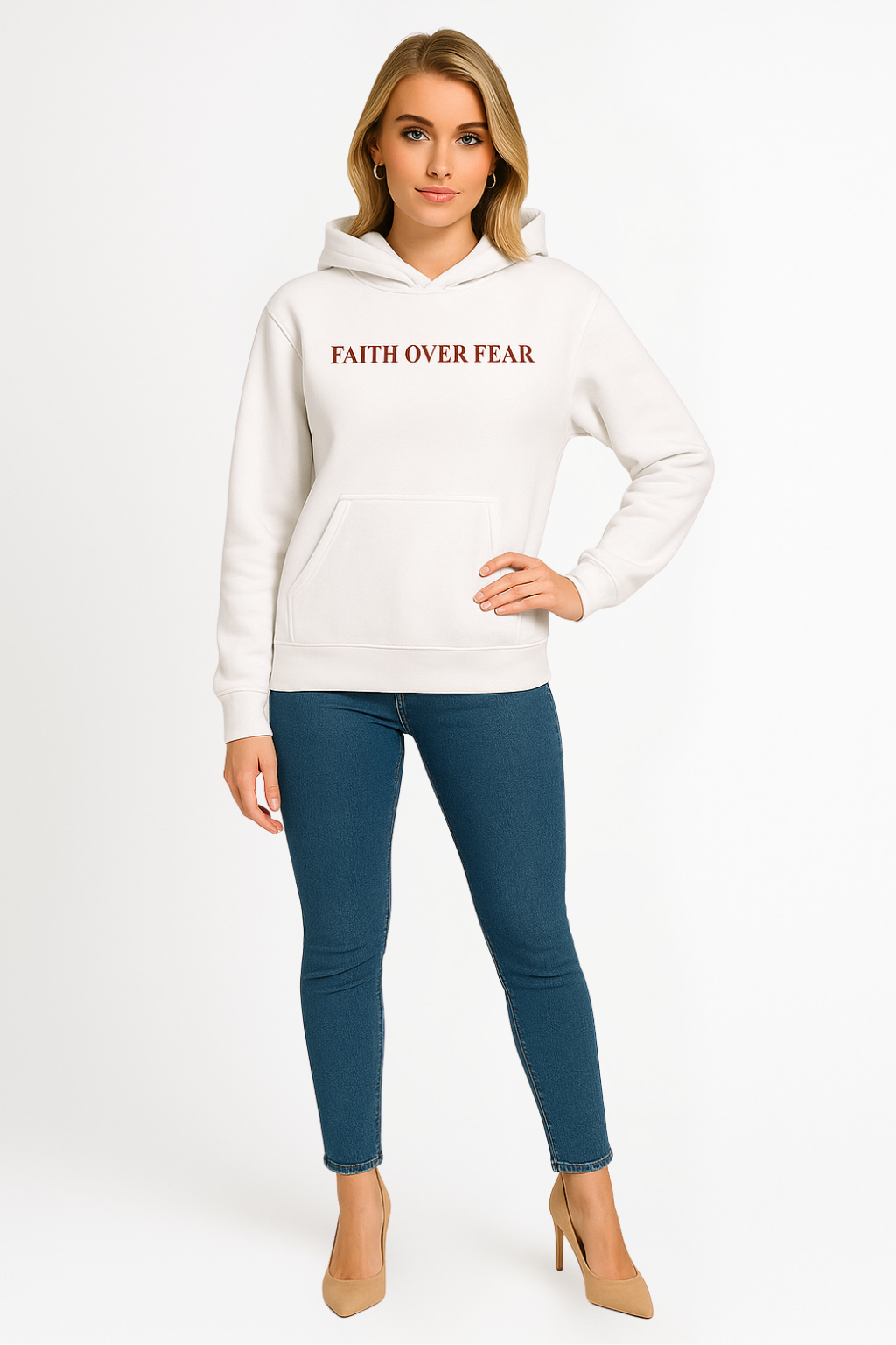 Women’s Oversized Faith Over Fear Hoodie