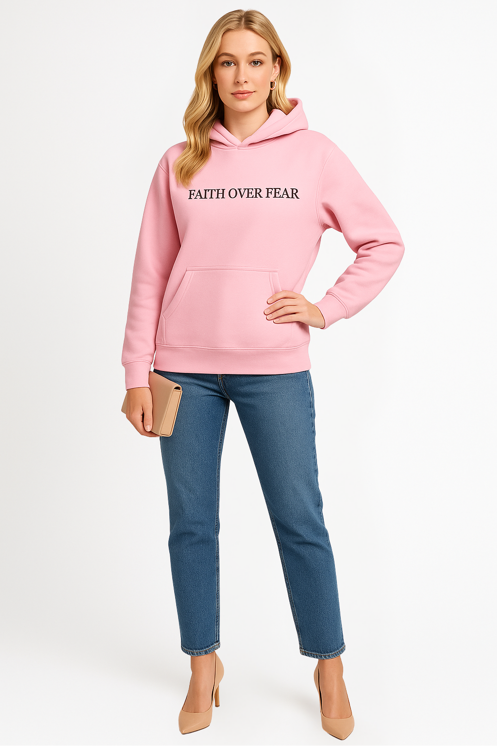 Women’s Oversized Faith Over Fear Hoodie