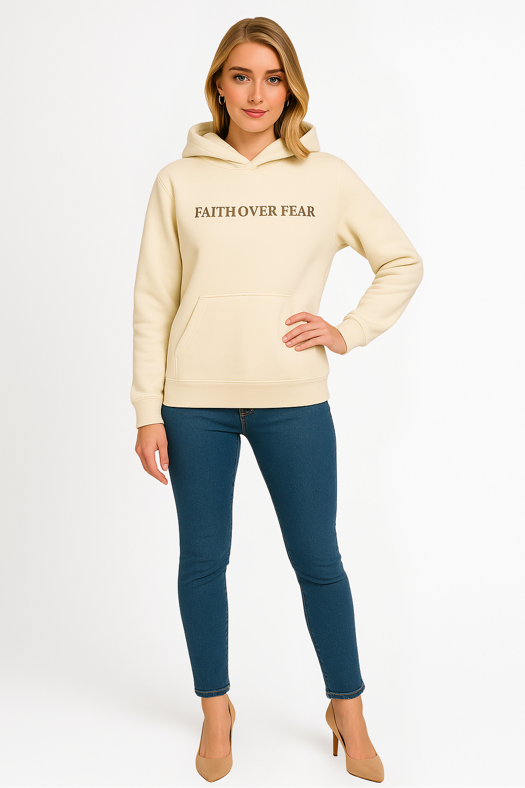 Women’s Oversized Faith Over Fear Hoodie