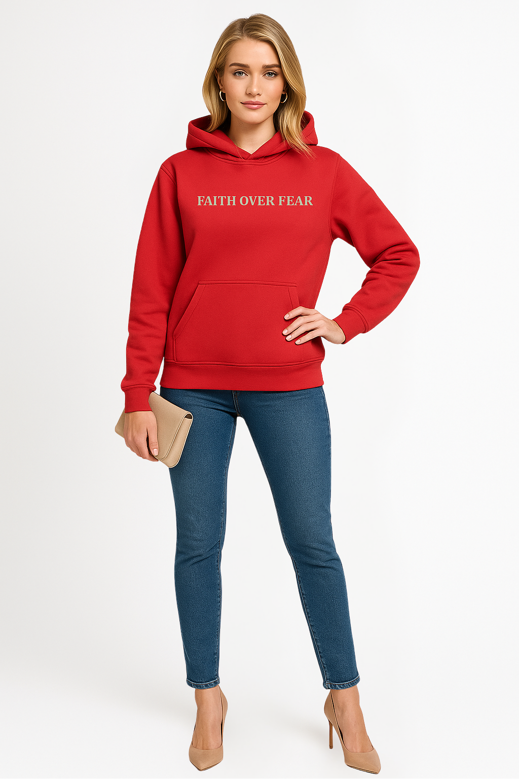 Women’s Oversized Faith Over Fear Hoodie