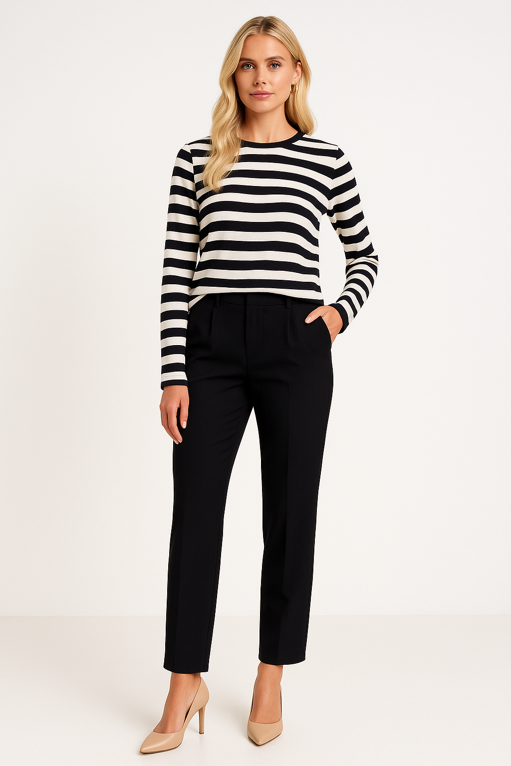 Women’s Striped Long Sleeve Sweater