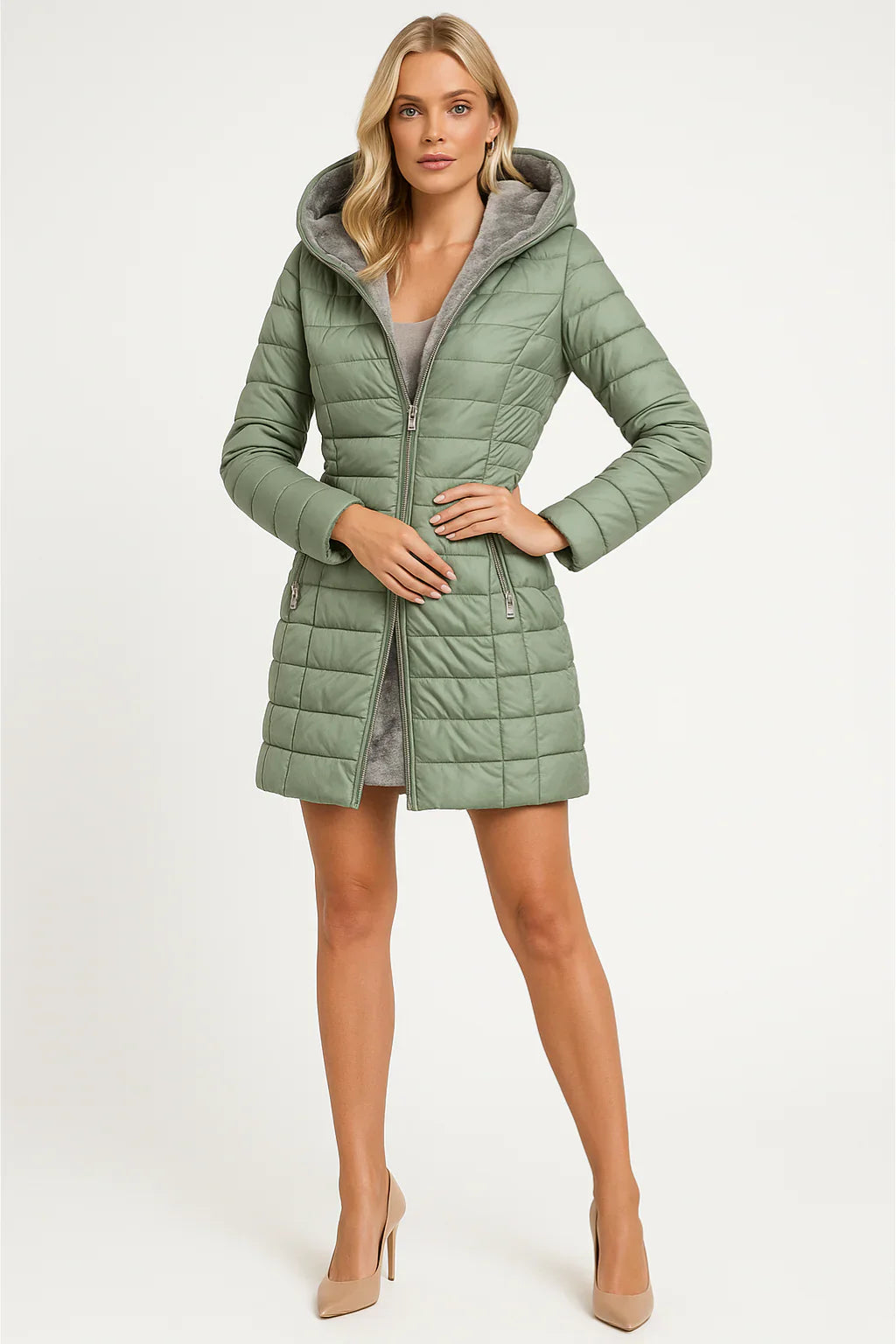 Women’s Asymmetrical Hooded Puffer Coat