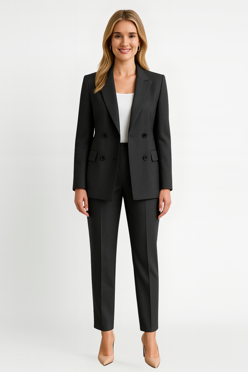 Women’s Classic Blazer and Tailored Trousers Set