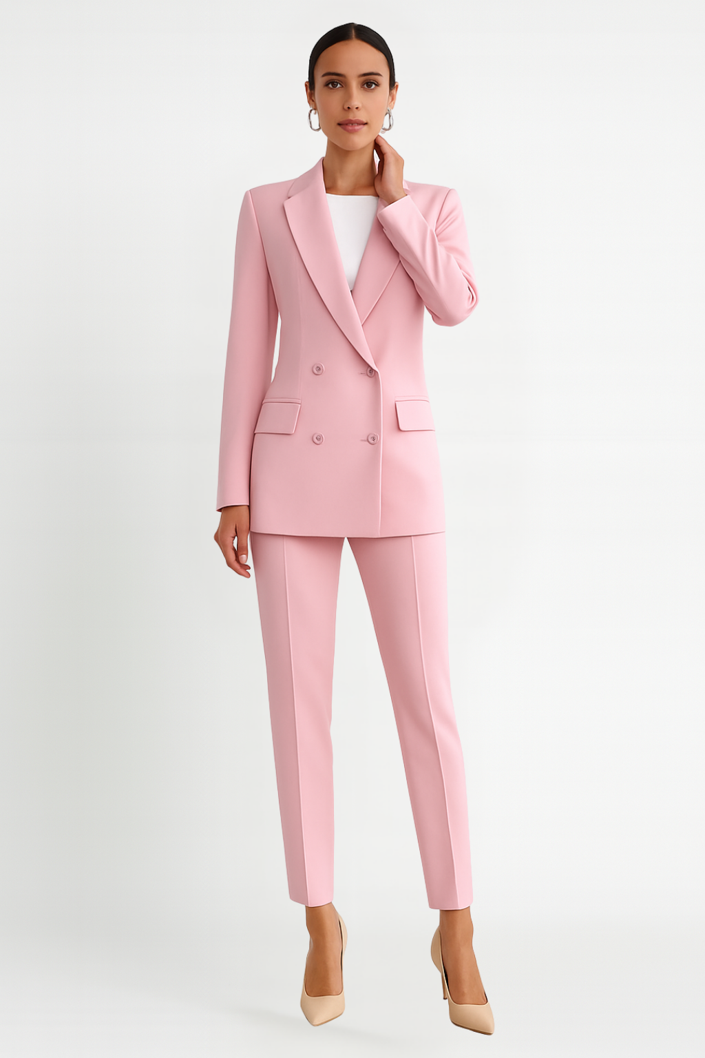 Women’s Classic Blazer and Tailored Trousers Set