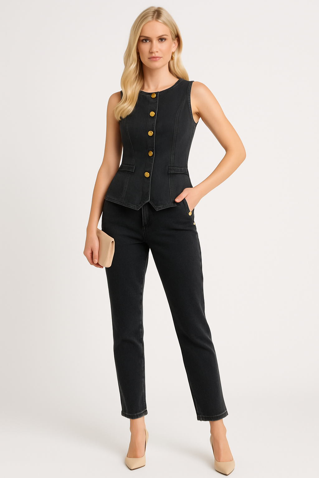 Women’s Denim Tailored Vest