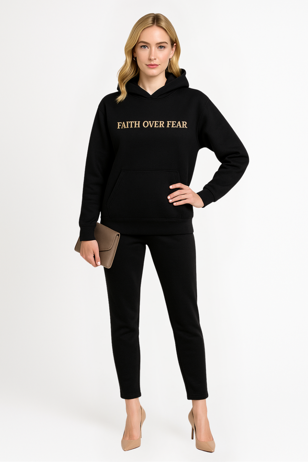 Women’s Oversized Faith Over Fear Hoodie