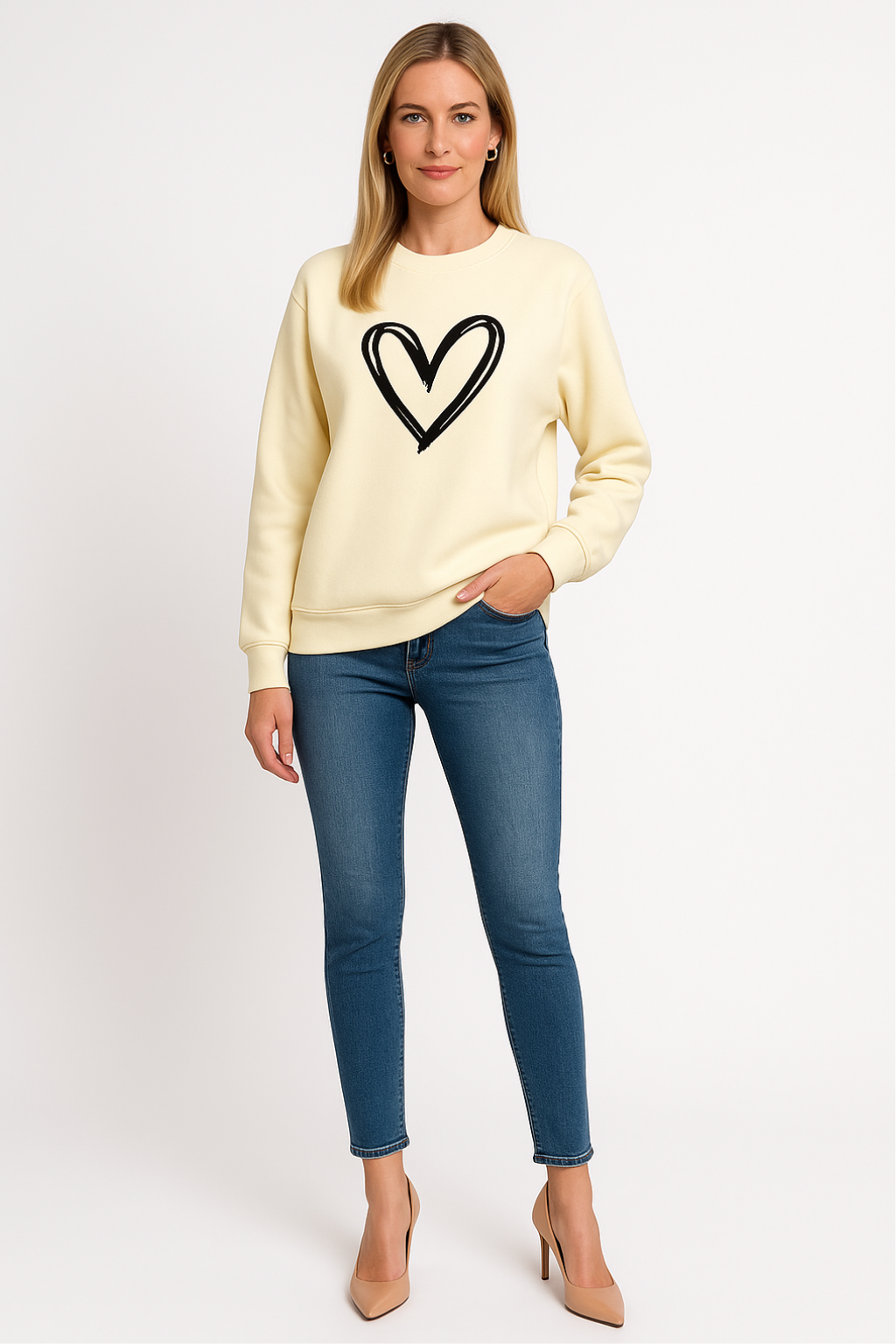 Women’s Graphic Heart Sweatshirt