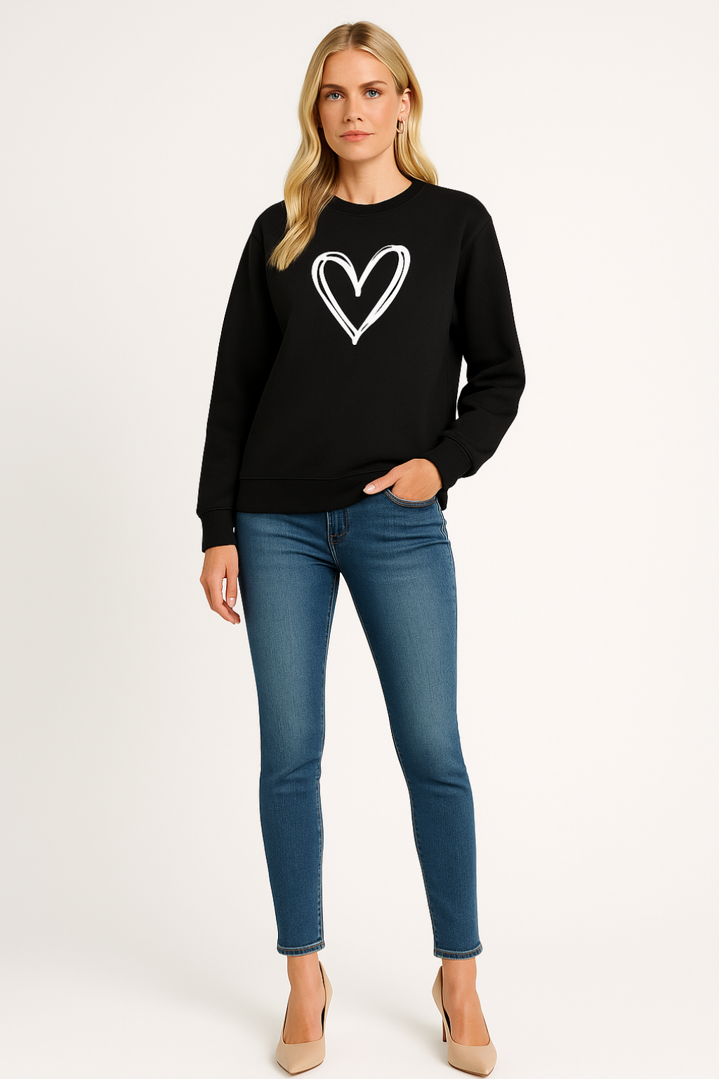 Women’s Graphic Heart Sweatshirt