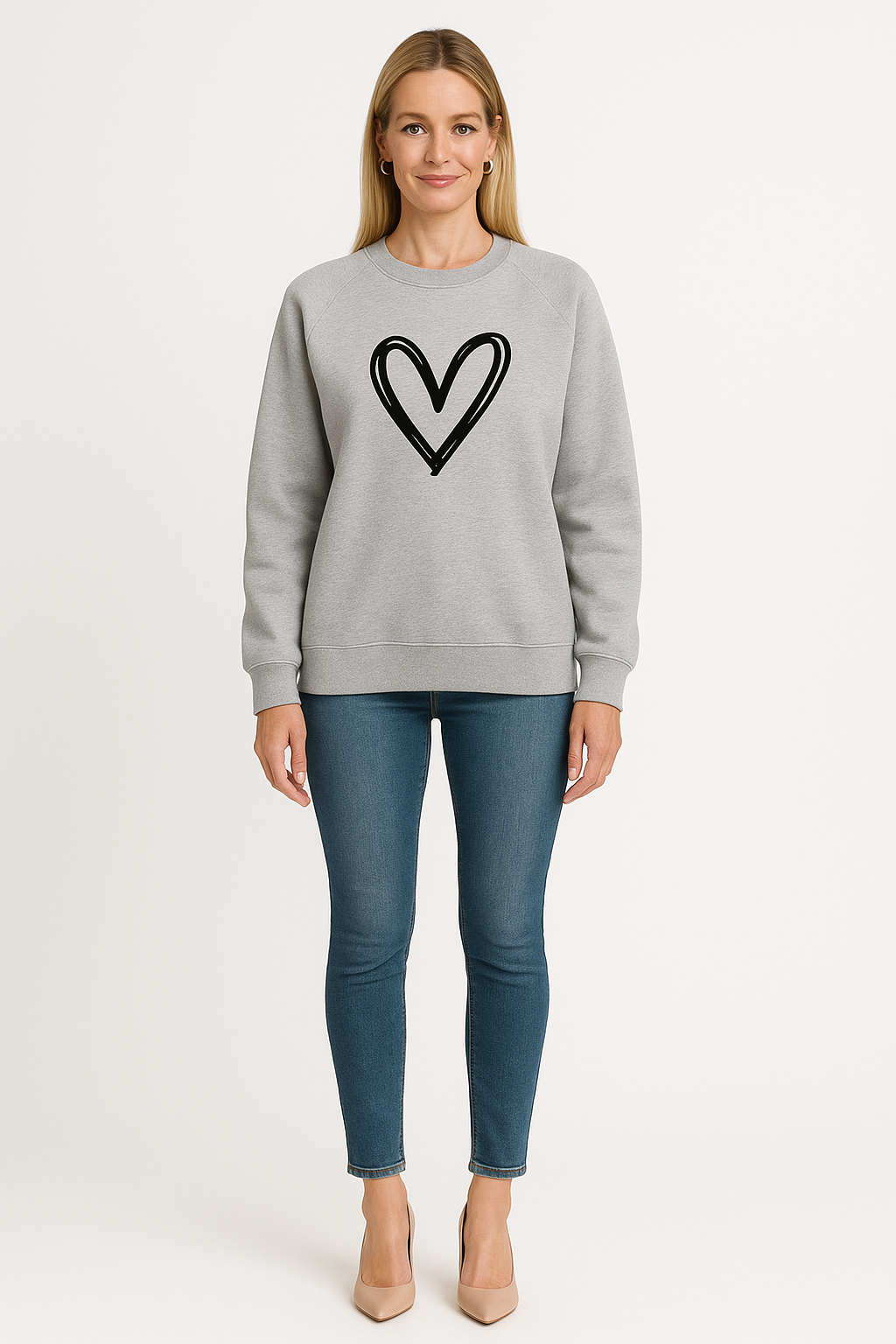 Women’s Graphic Heart Sweatshirt