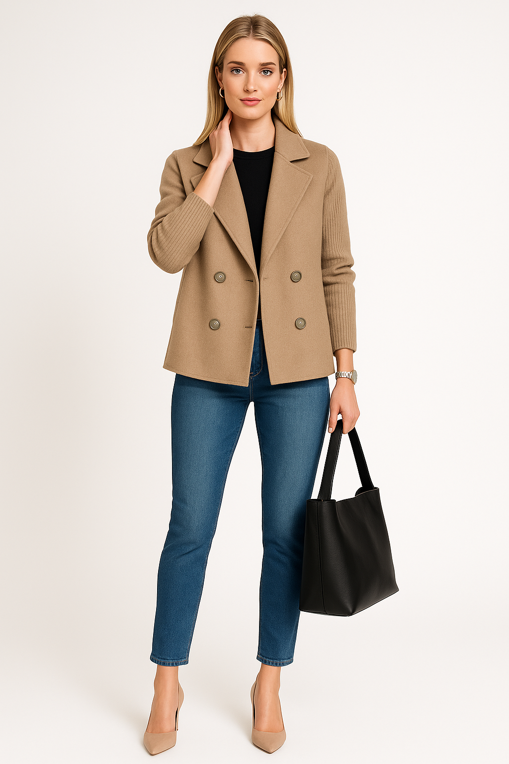 Women’s Modern Double-Breasted Coat