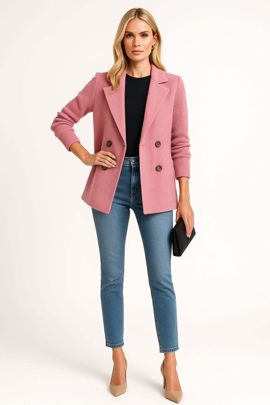 Women’s Modern Double-Breasted Coat
