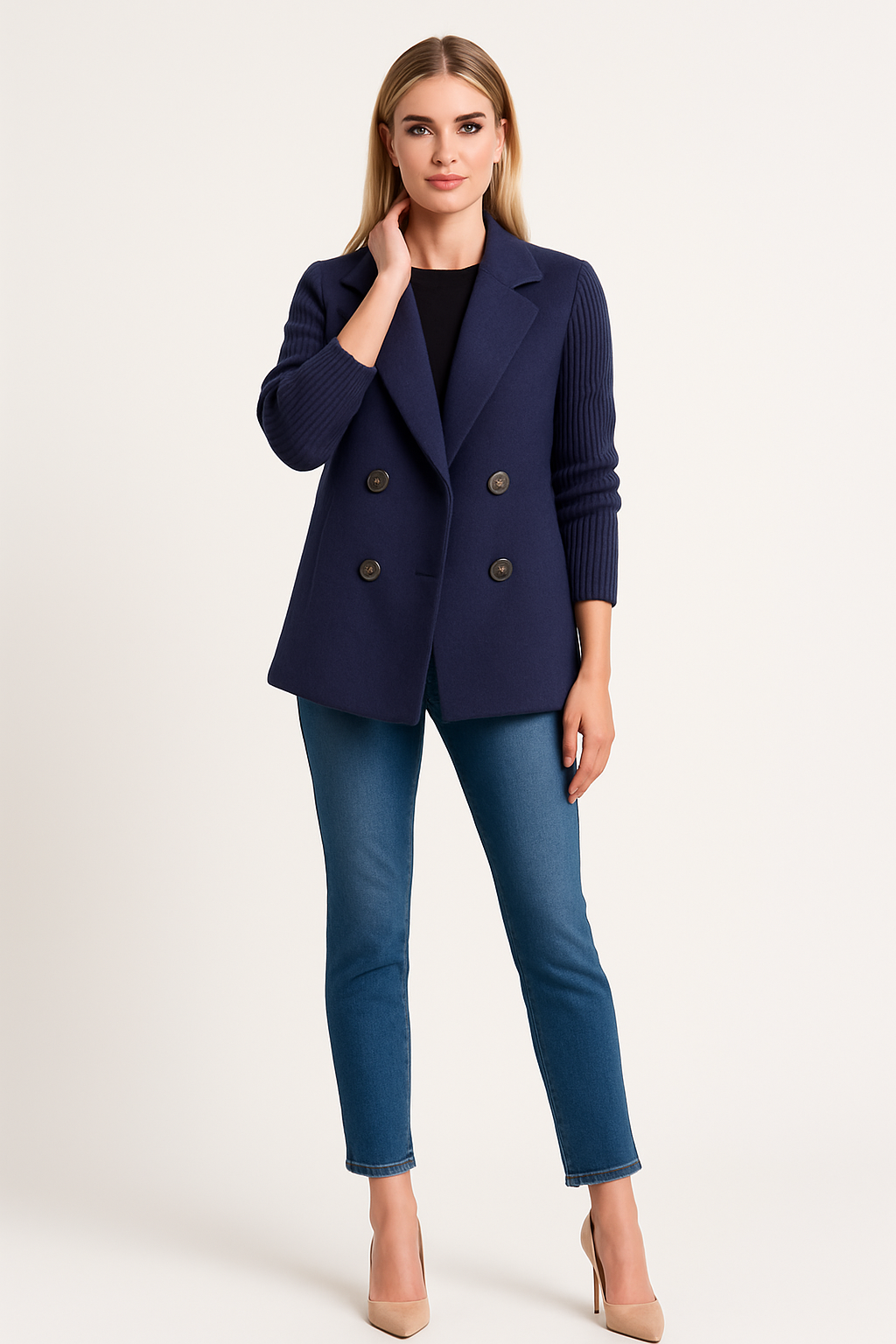 Women’s Modern Double-Breasted Coat