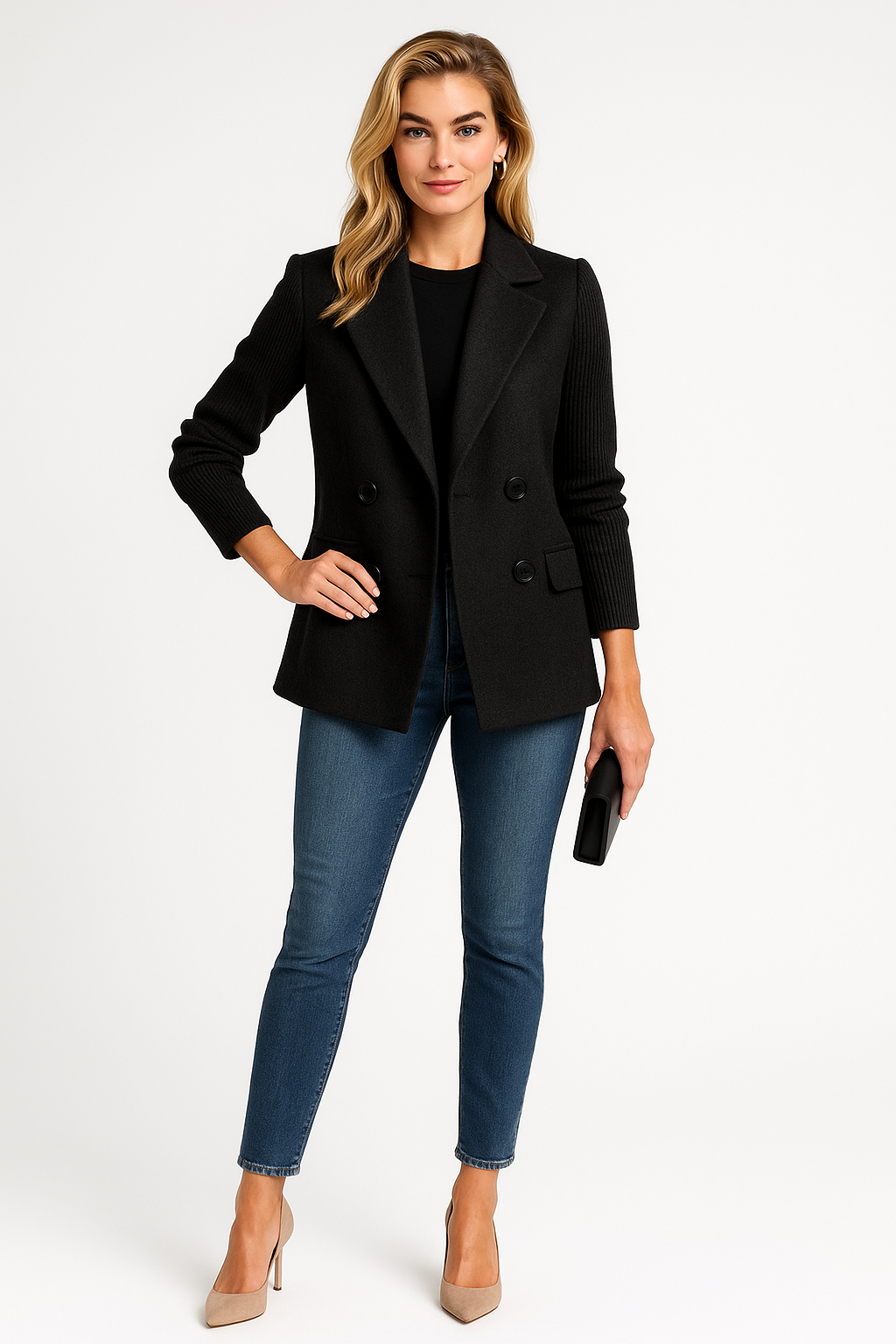 Women’s Modern Double-Breasted Coat