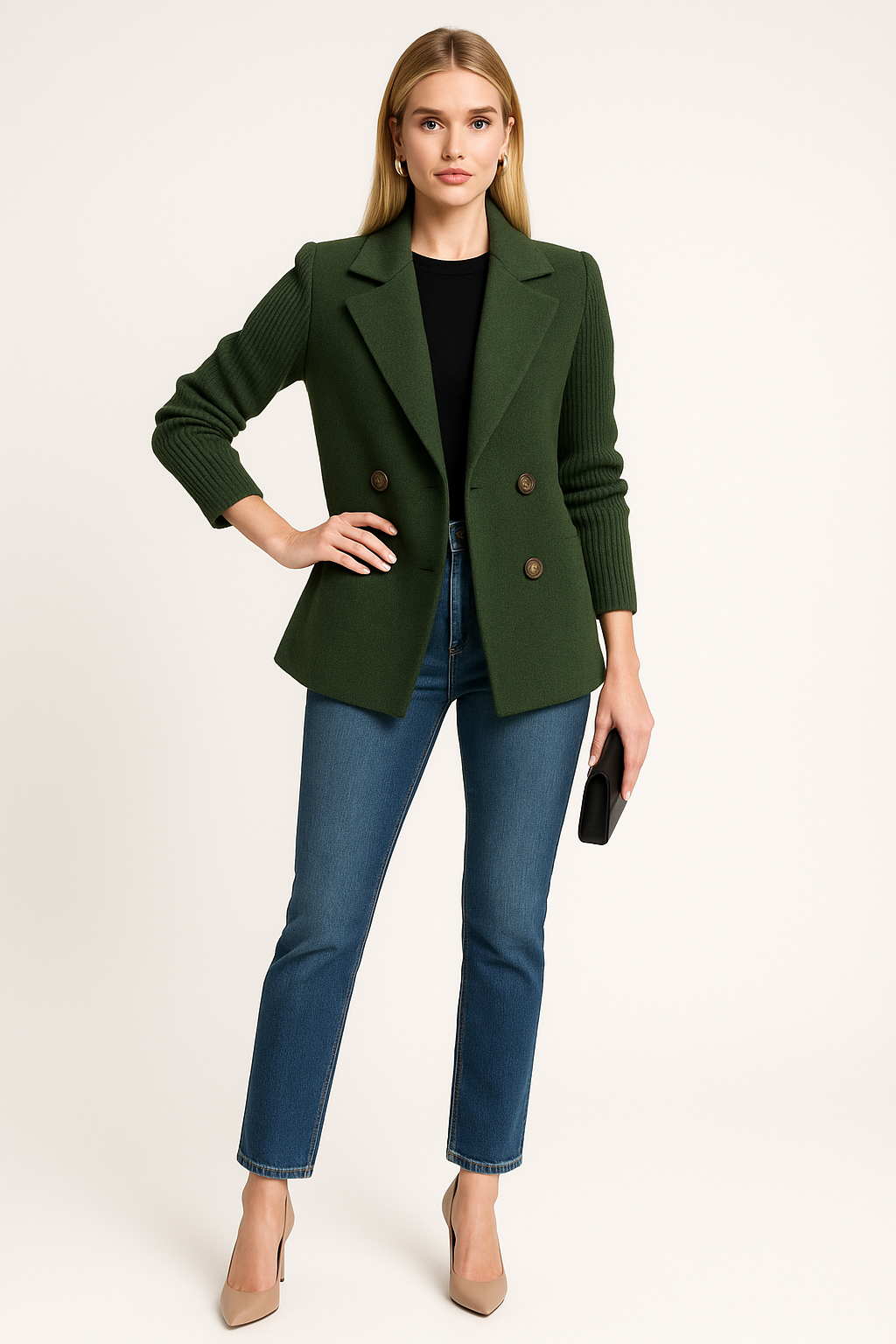 Women’s Modern Double-Breasted Coat