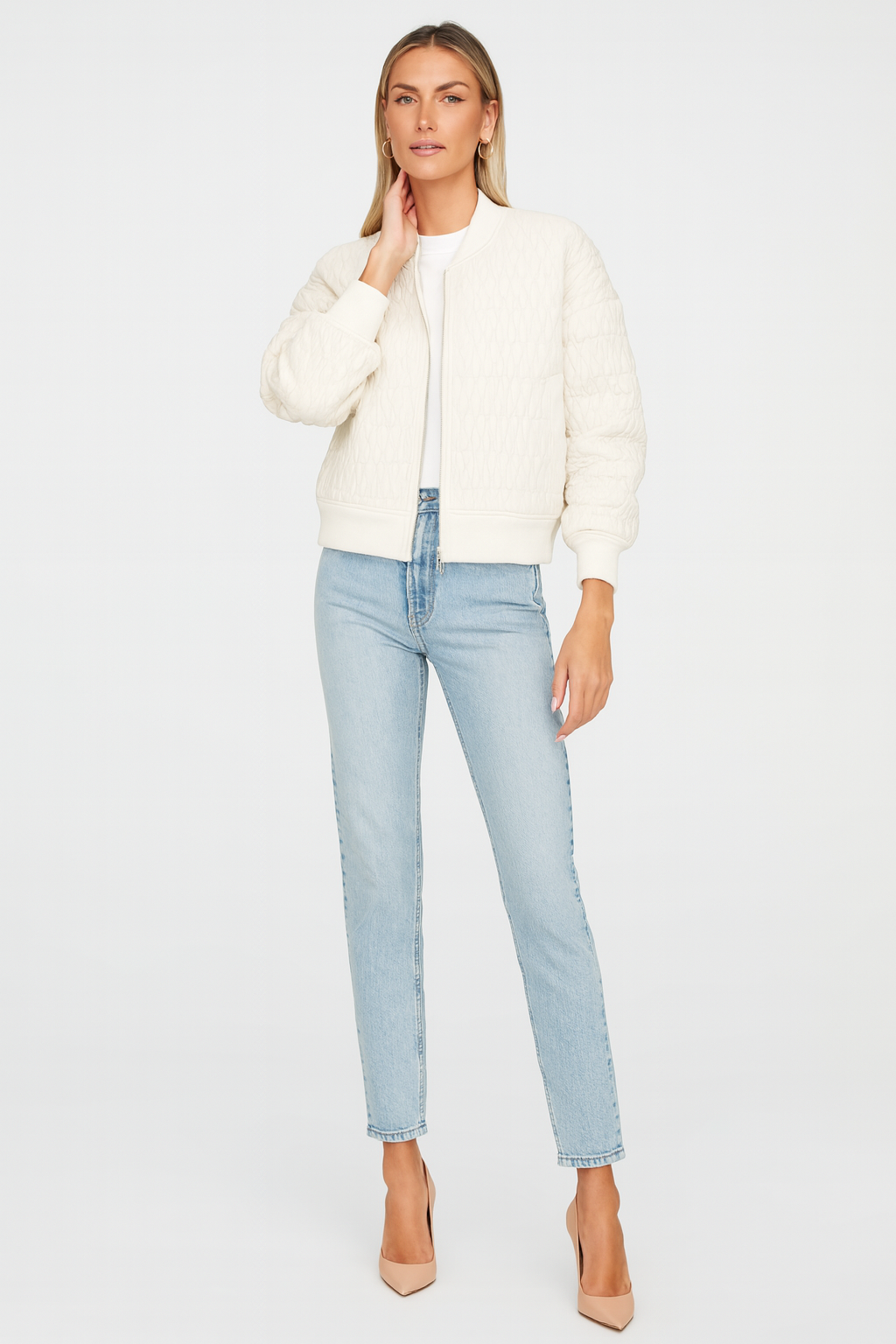 Women’s Sleek Quilted Bomber Jacket