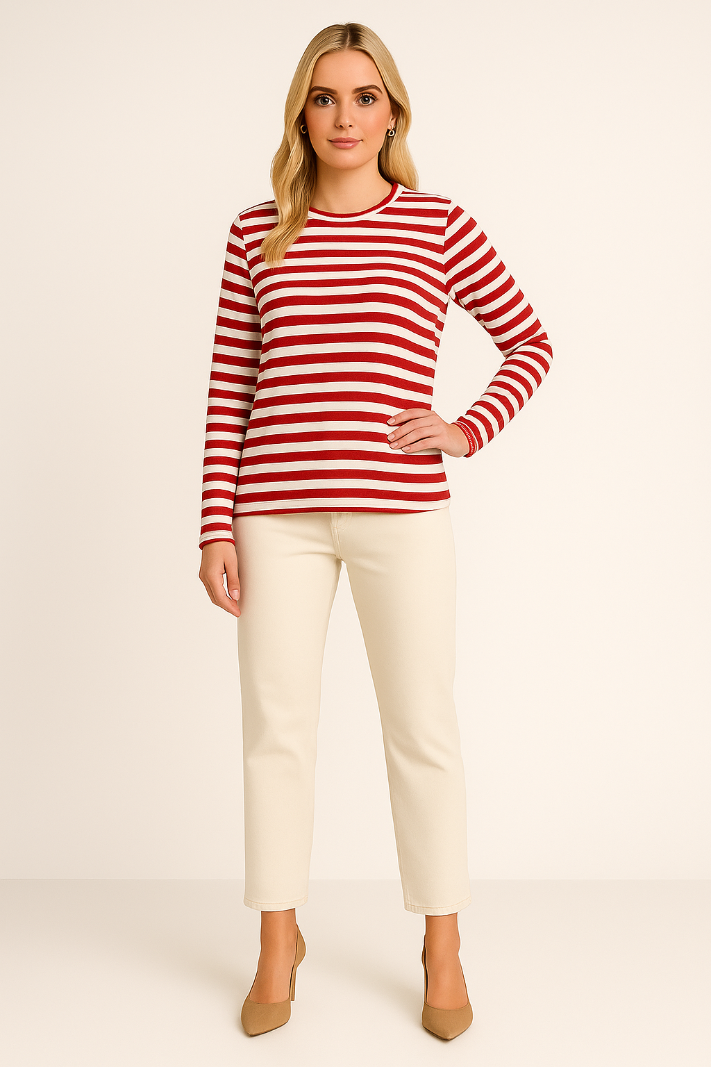 Women’s Striped Long Sleeve Sweater