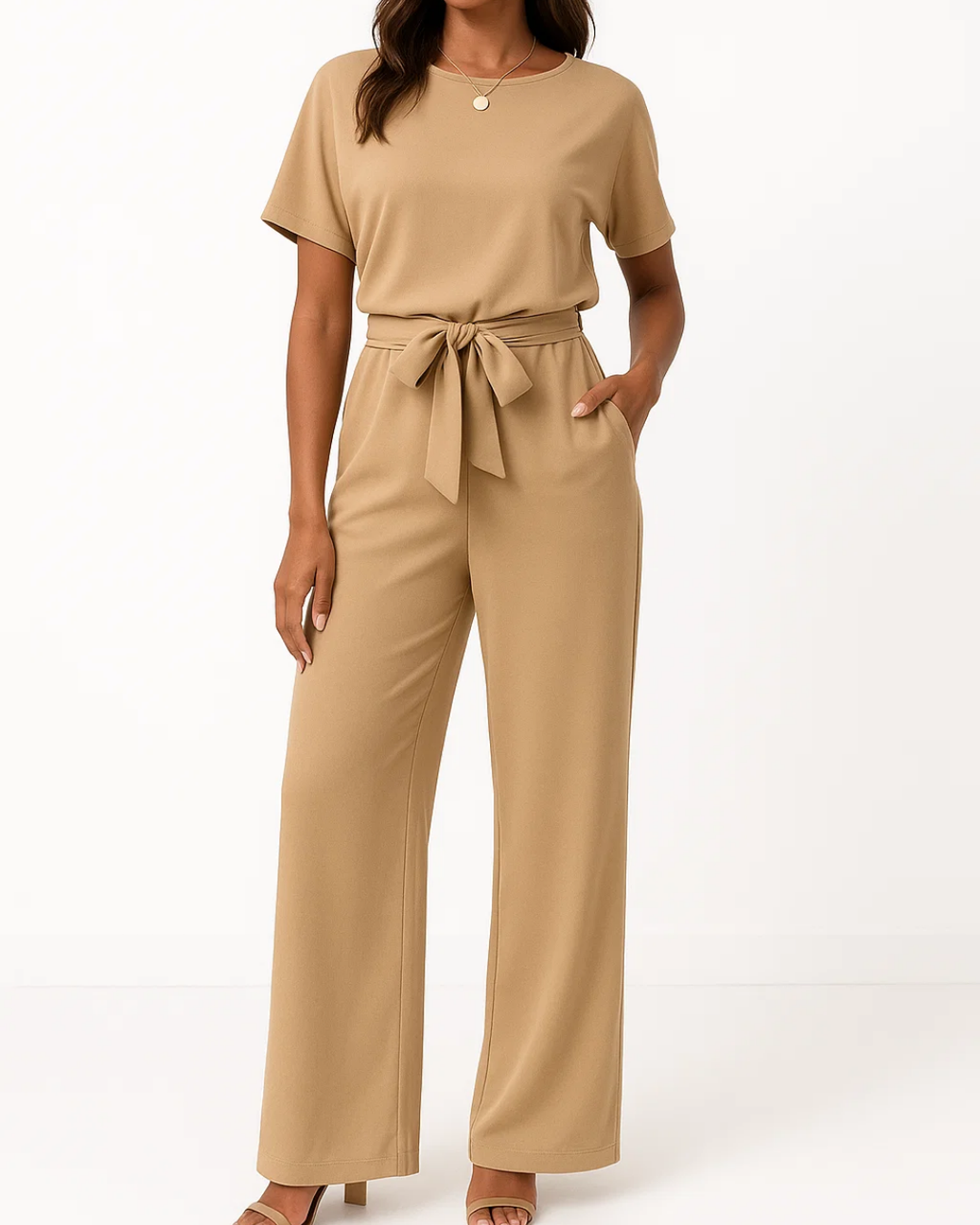 Women's Belted Elegant Jumpsuit
