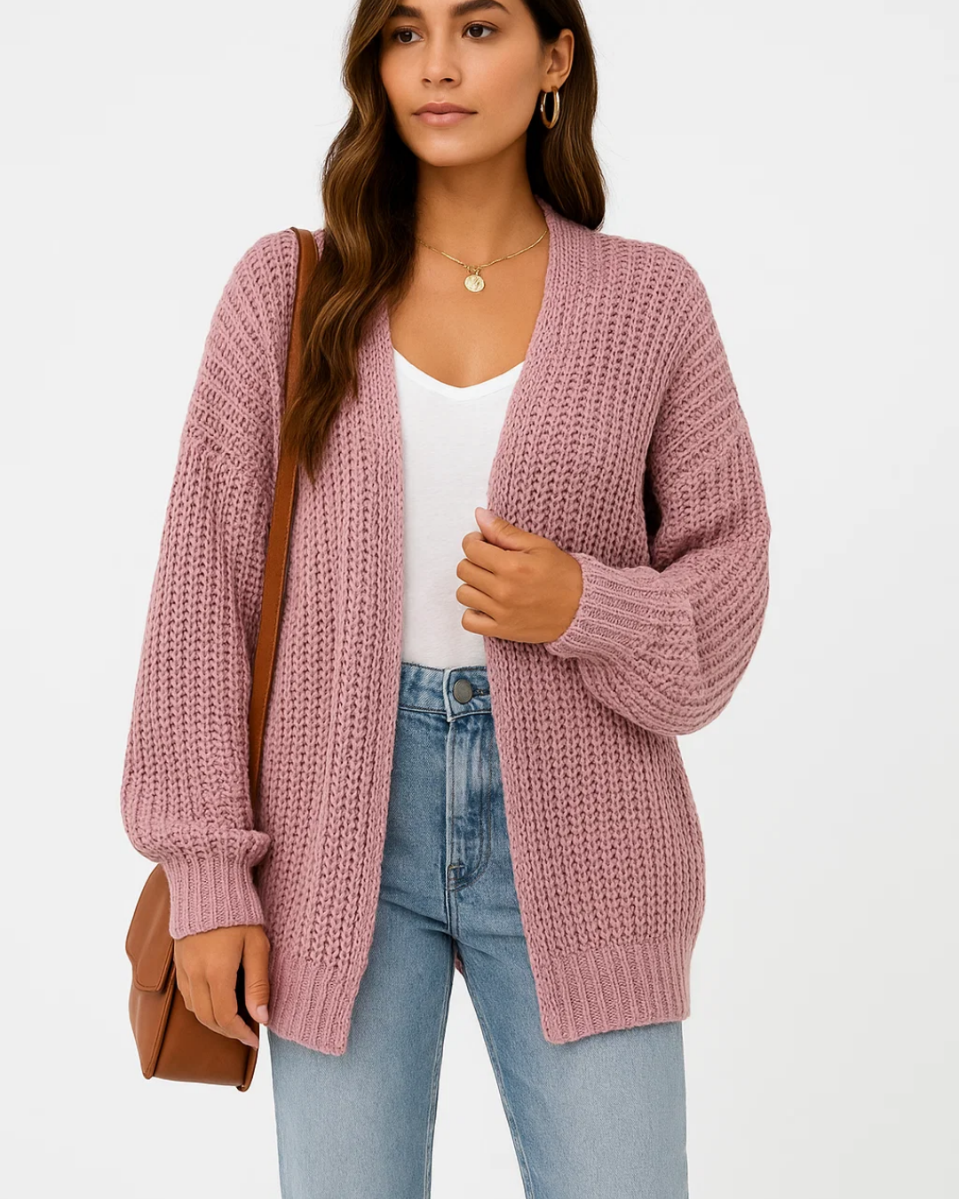 Women’s Casual Open-Front Knit Cardigan