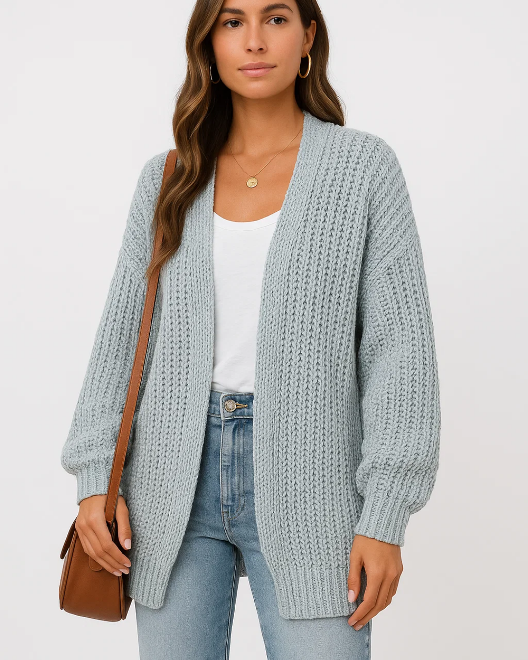 Women’s Casual Open-Front Knit Cardigan