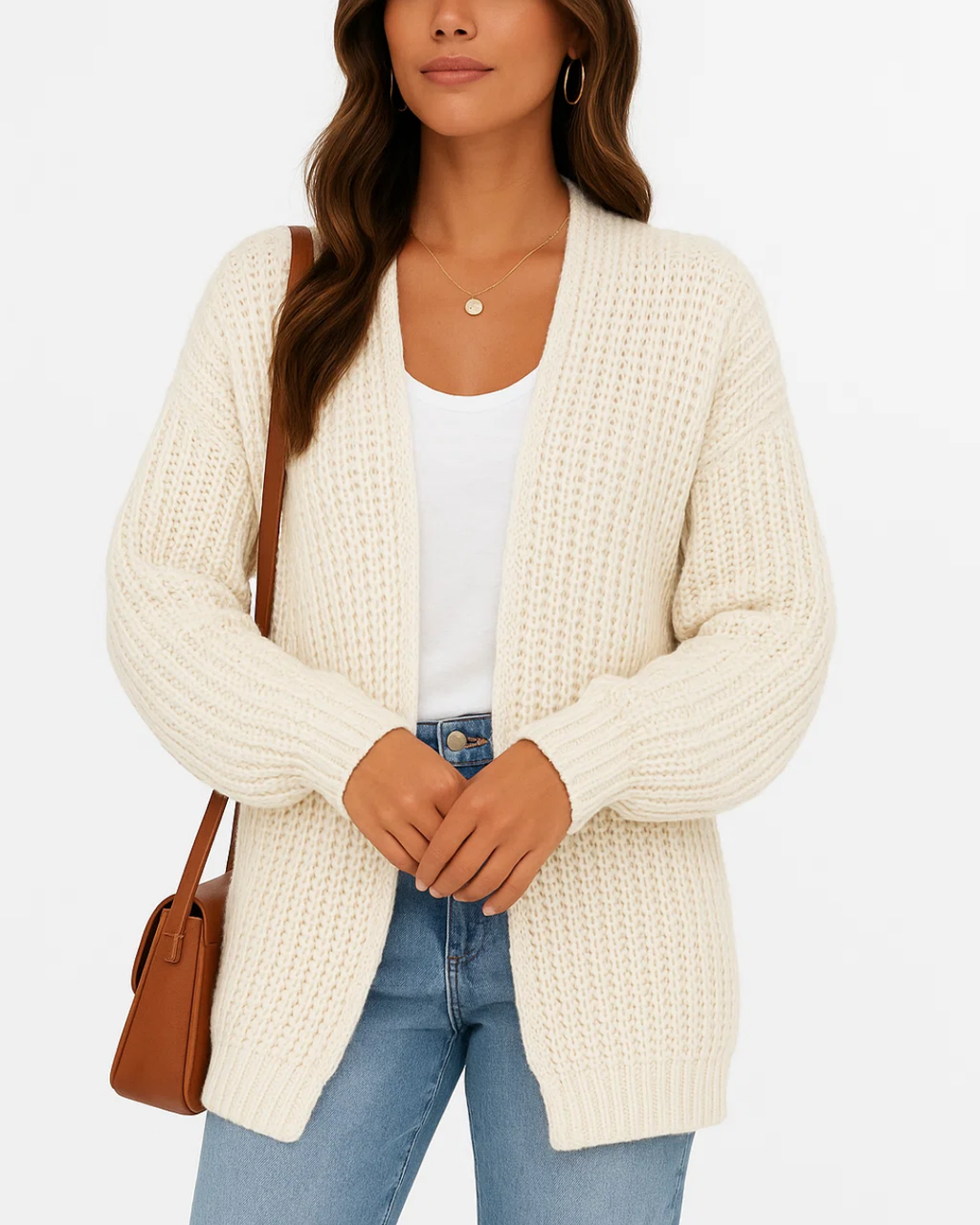 Women’s Casual Open-Front Knit Cardigan