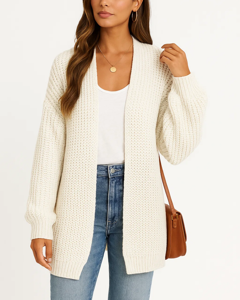 Women’s Casual Open-Front Knit Cardigan