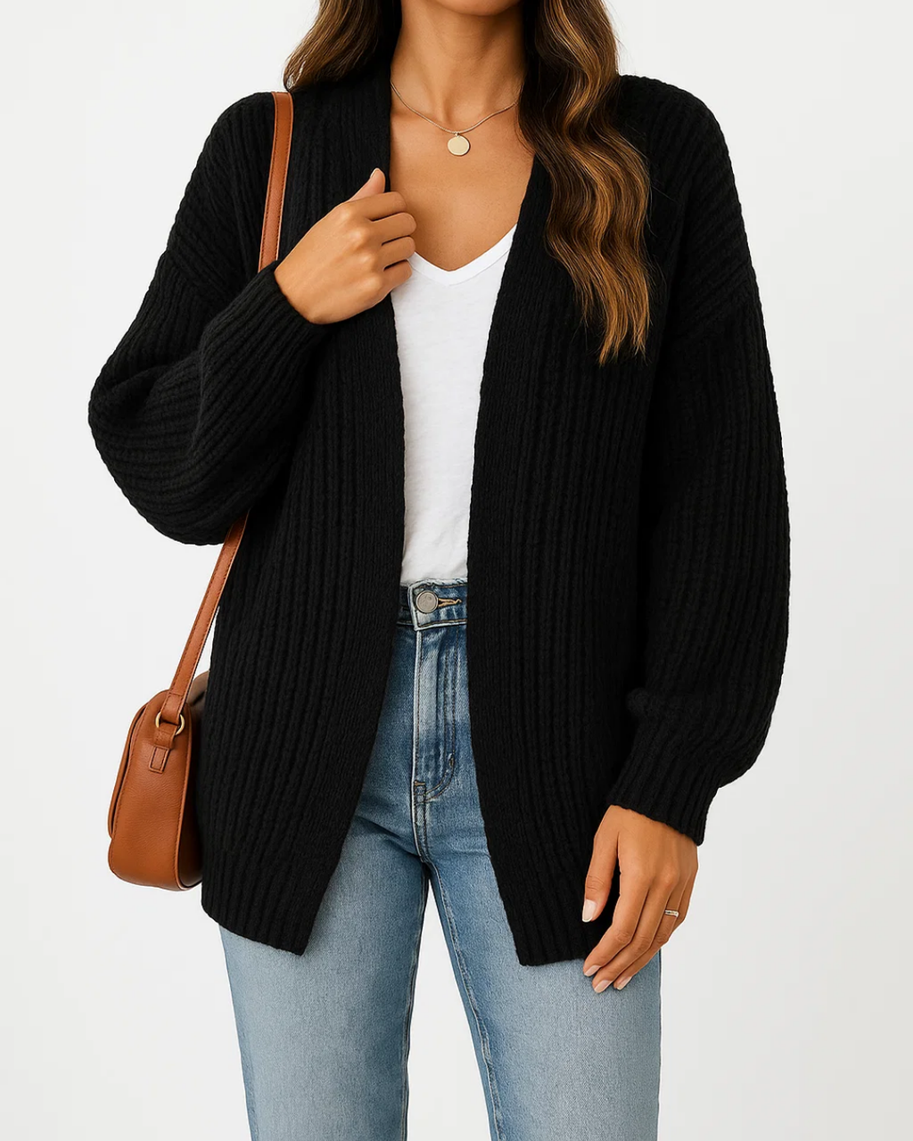 Women’s Casual Open-Front Knit Cardigan
