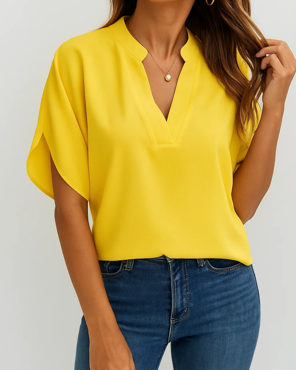 Women's Casual Short Sleeve Blouse Top
