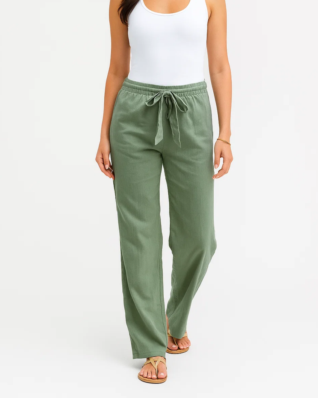 Women's Elegant Elastic Waist Trousers