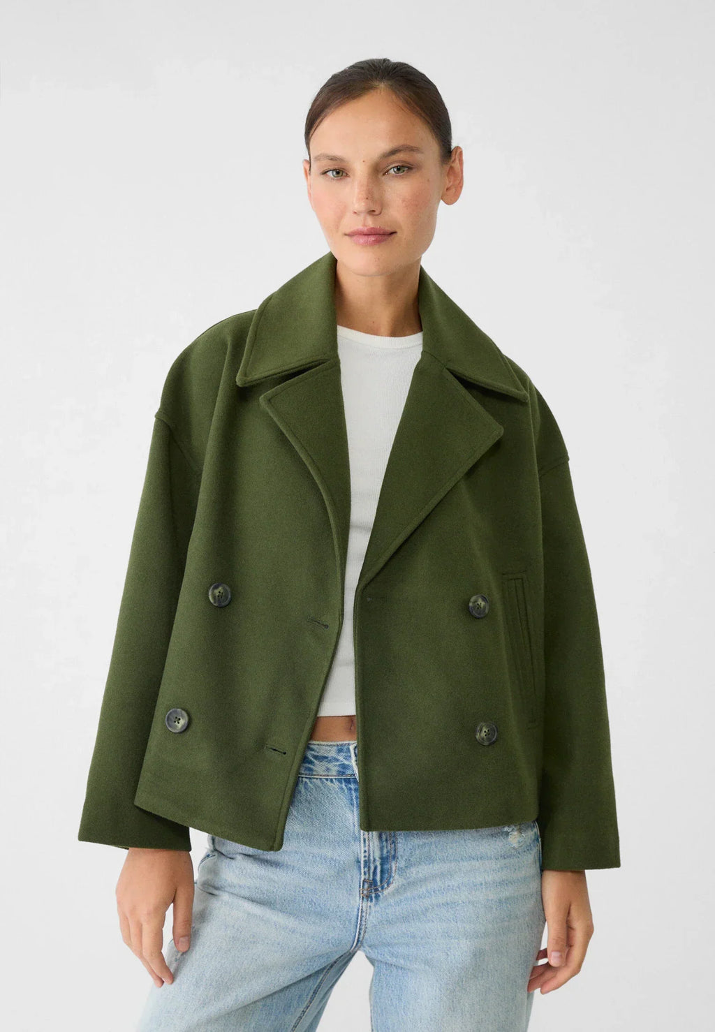 Women's Elegant Oversized Cropped Jacket