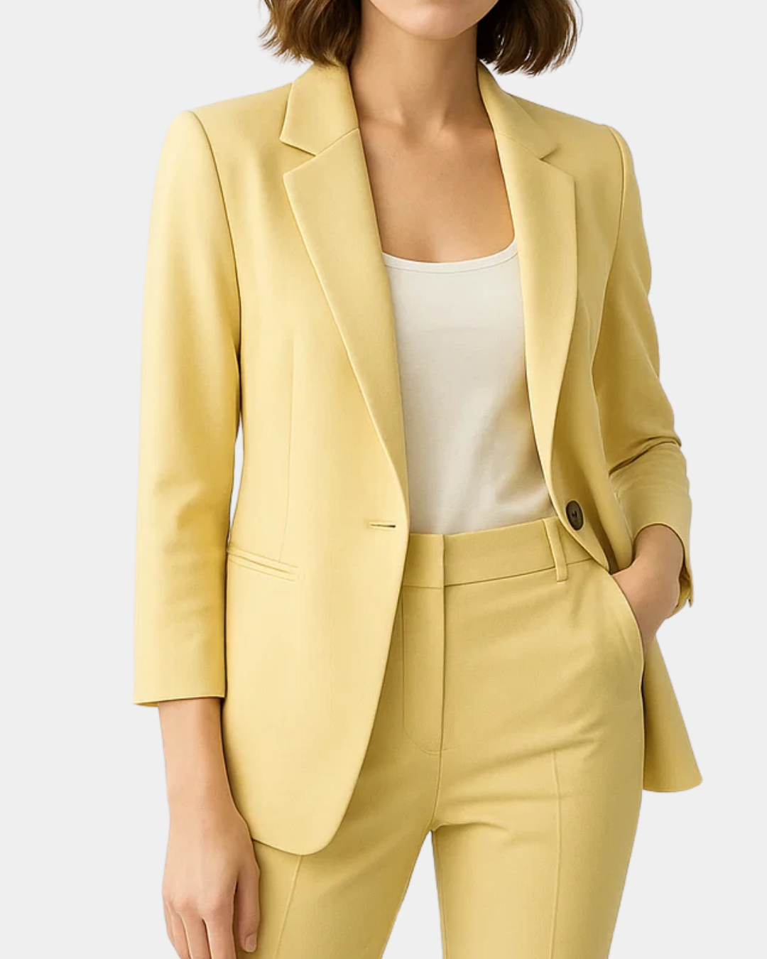 Women's Elegant Tailored Blazer and Trousers Set