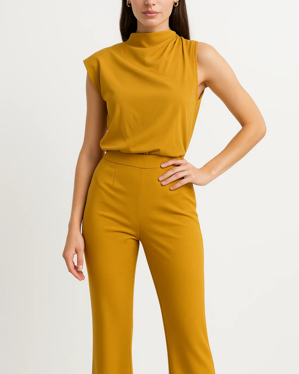 Women’s Shoulder Jumpsuit with Asymmetrical Cut