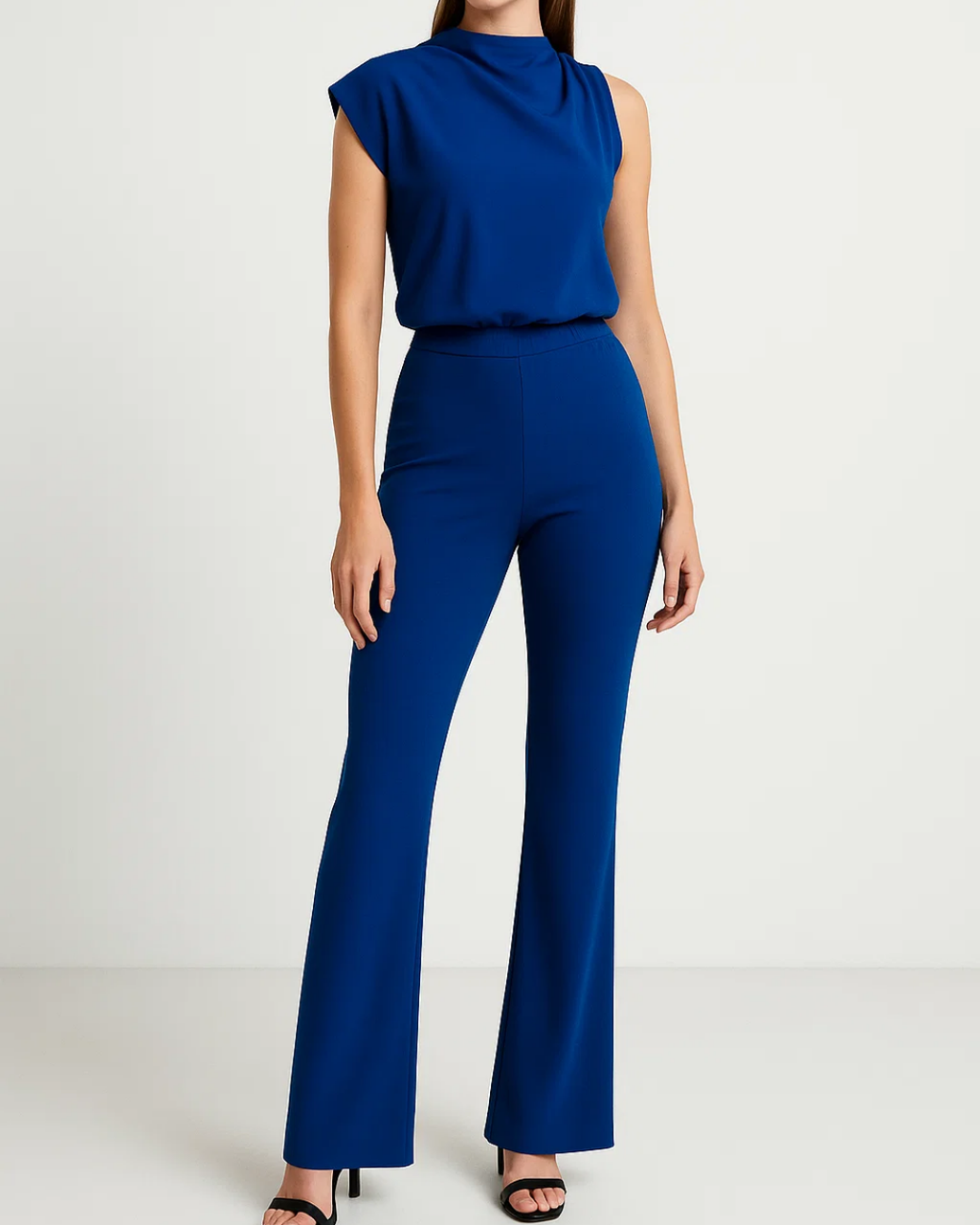 Women’s Shoulder Jumpsuit with Asymmetrical Cut