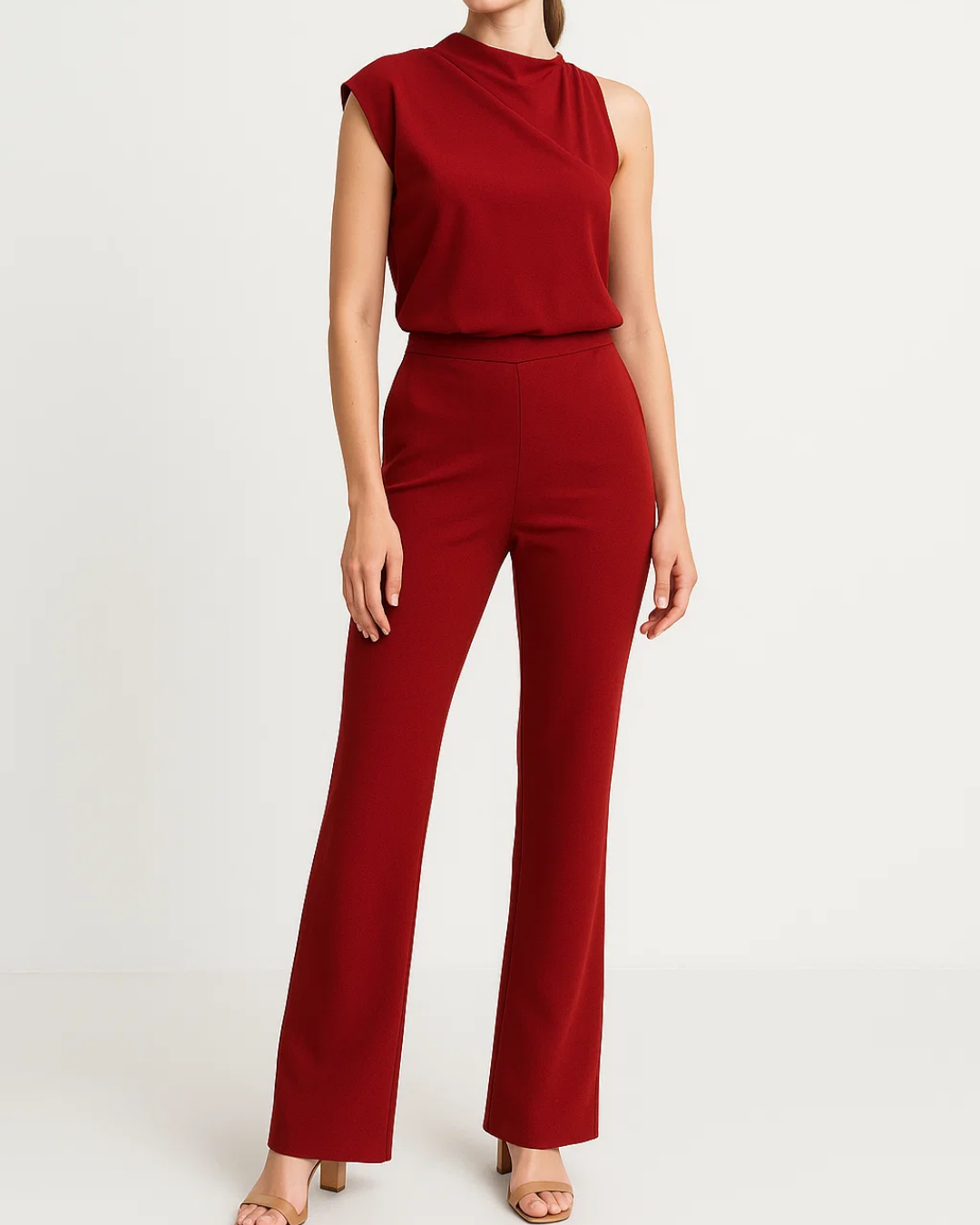 Women’s Shoulder Jumpsuit with Asymmetrical Cut