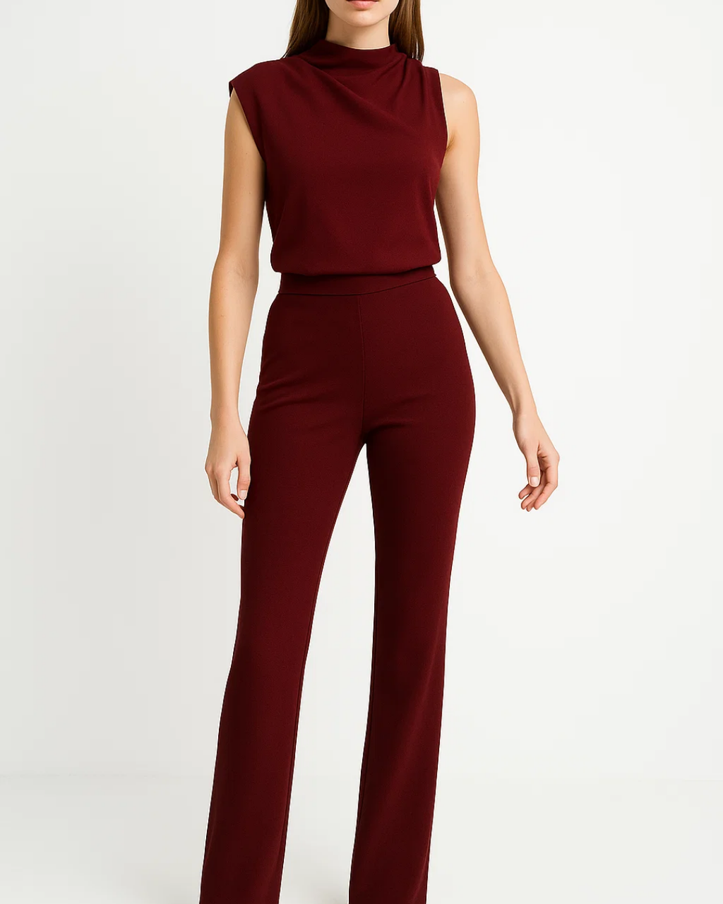 Women’s Shoulder Jumpsuit with Asymmetrical Cut