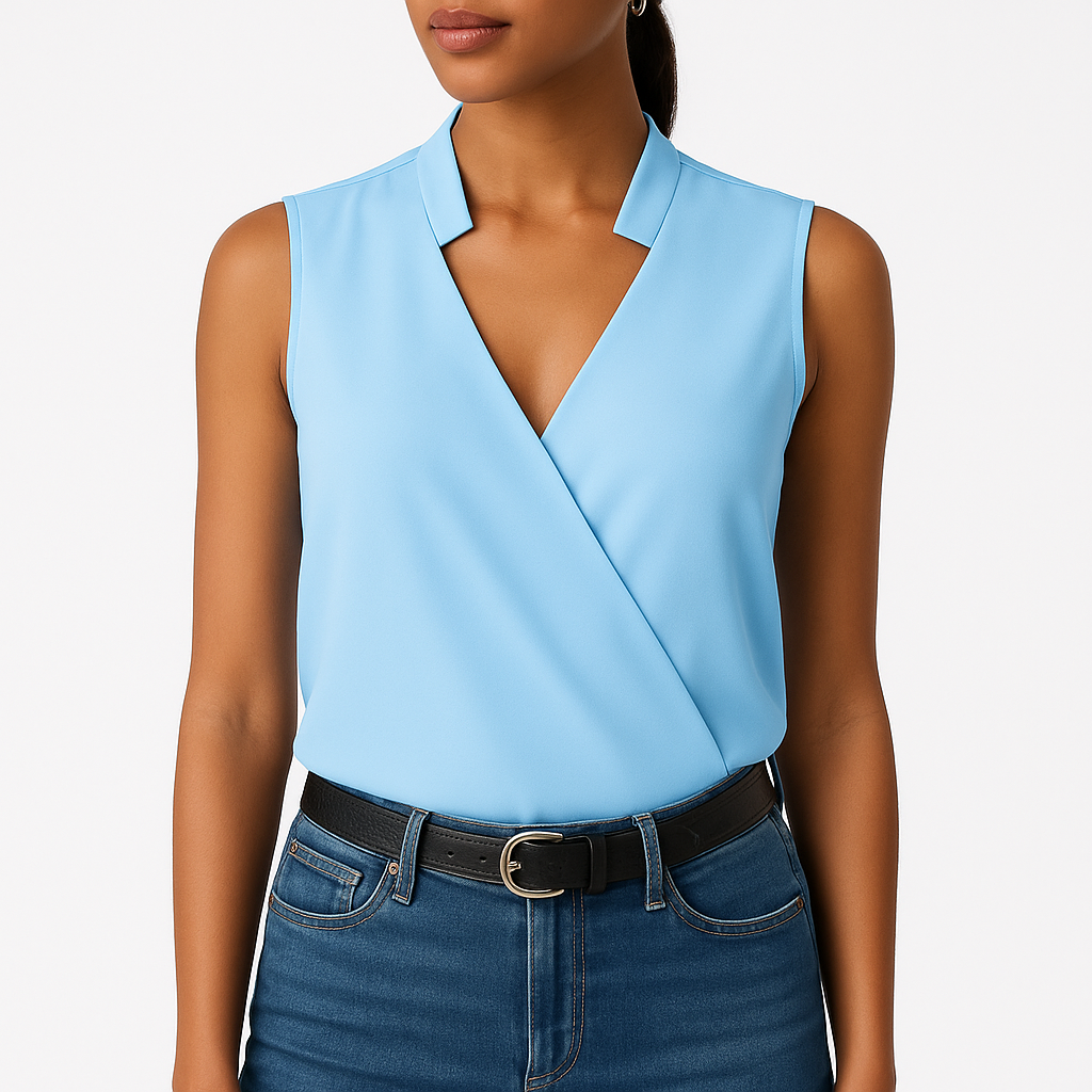 Women's Sleeveless V-Neck Blouse
