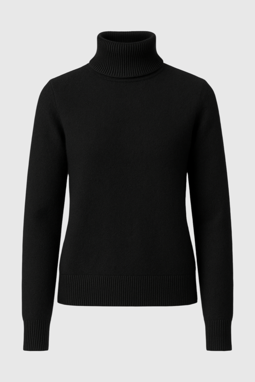 Black Fleece Lined Thermal Turtleneck